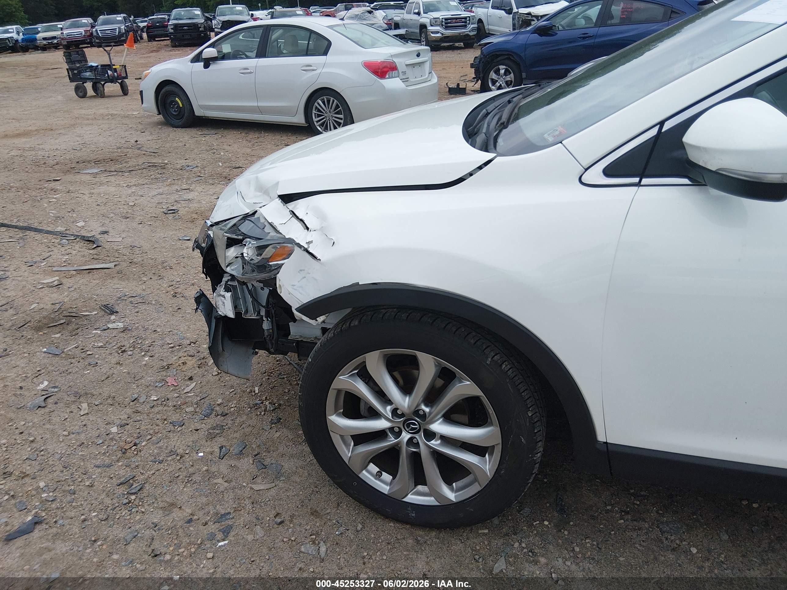 2013 Mazda Cx-9 Grand Touring White vin: JM3TB3DA6D0414831