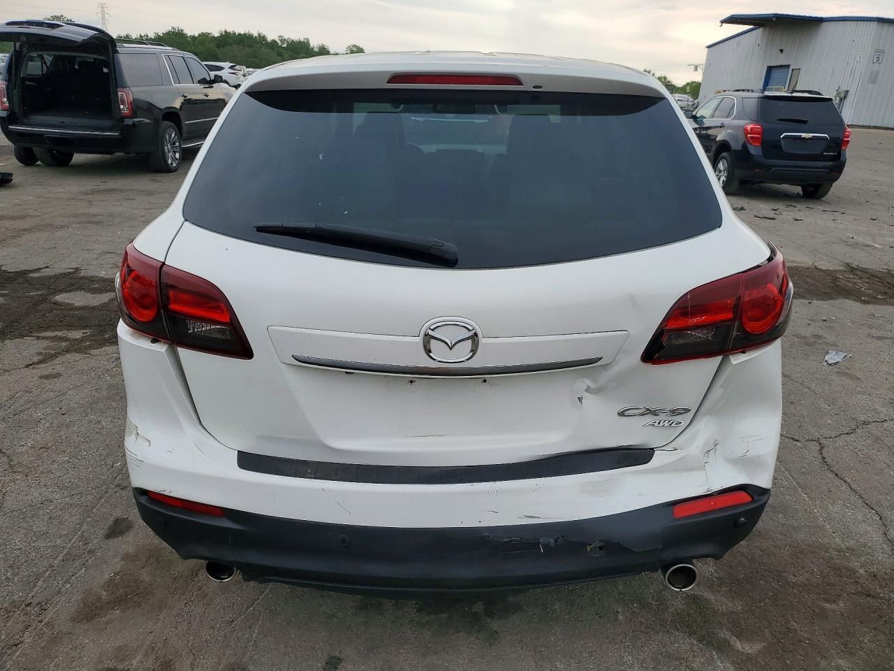 2014 Mazda Cx-9 Grand Touring White vin: JM3TB3DA6E0437205