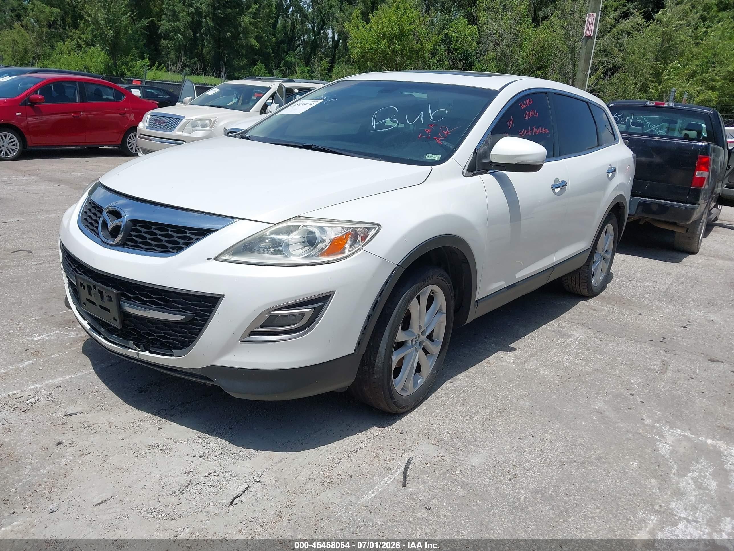 2012 Mazda Cx-9 Grand Touring White vin: JM3TB3DA7C0362852