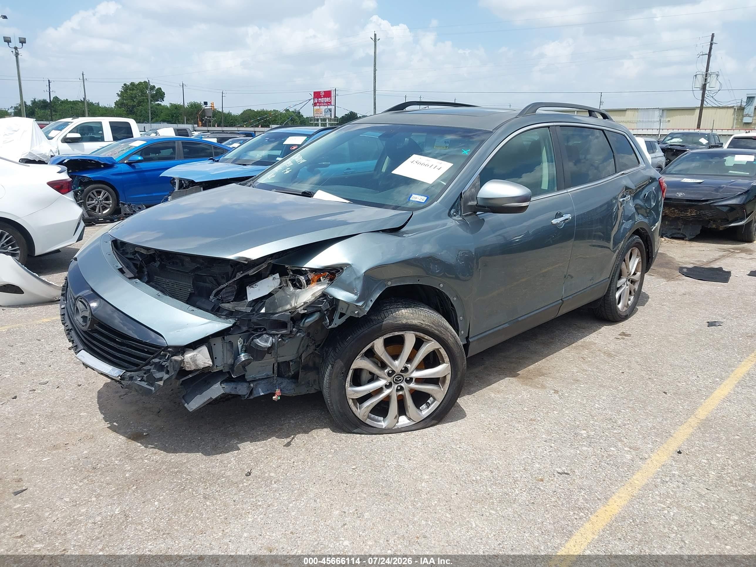 2013 Mazda Cx-9 Grand Touring Зеленый vin: JM3TB3DA7D0417057