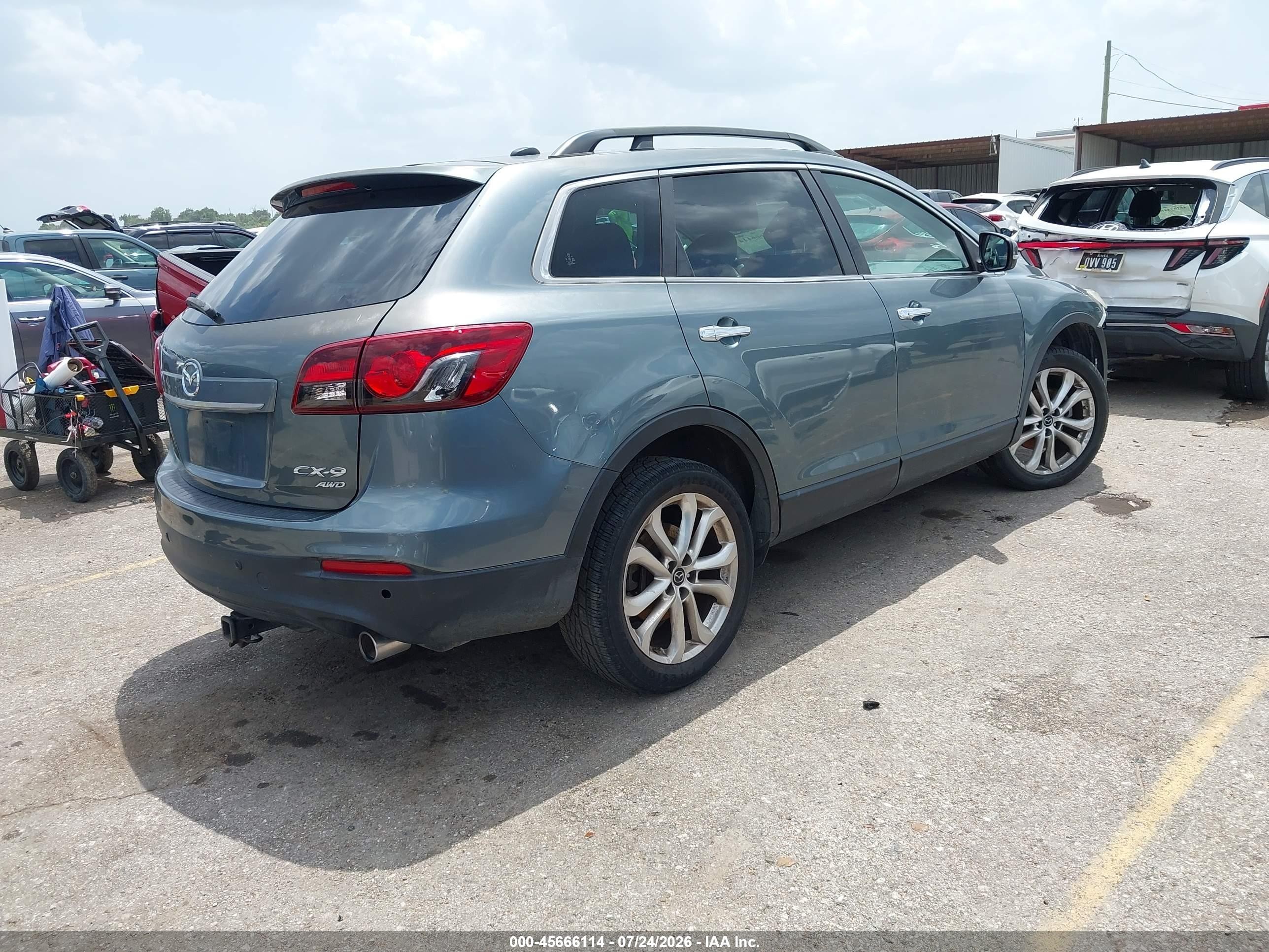 2013 Mazda Cx-9 Grand Touring Зеленый vin: JM3TB3DA7D0417057