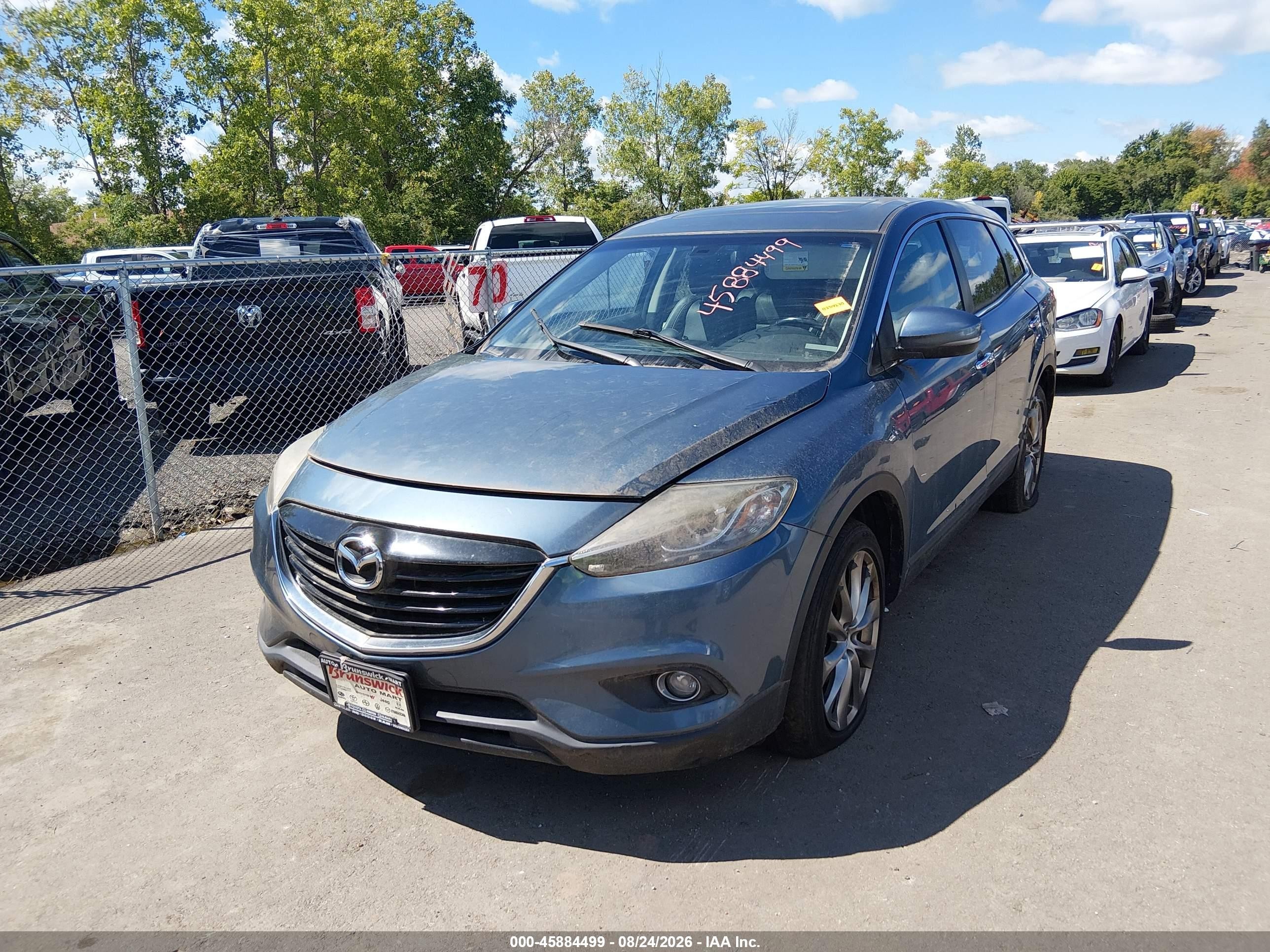 2014 Mazda Cx-9 Grand Touring Blue vin: JM3TB3DA7E0446530