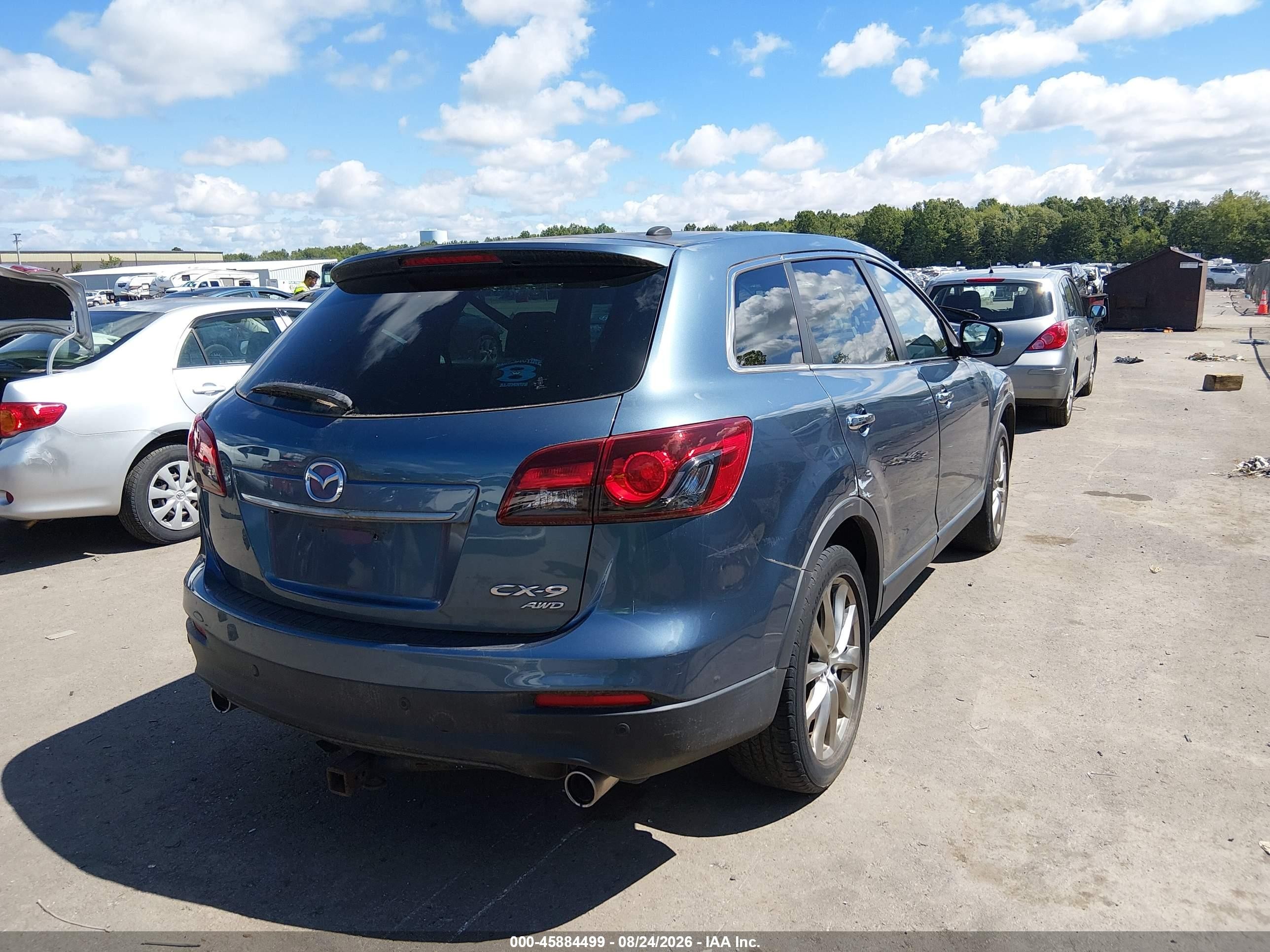 2014 Mazda Cx-9 Grand Touring Blue vin: JM3TB3DA7E0446530