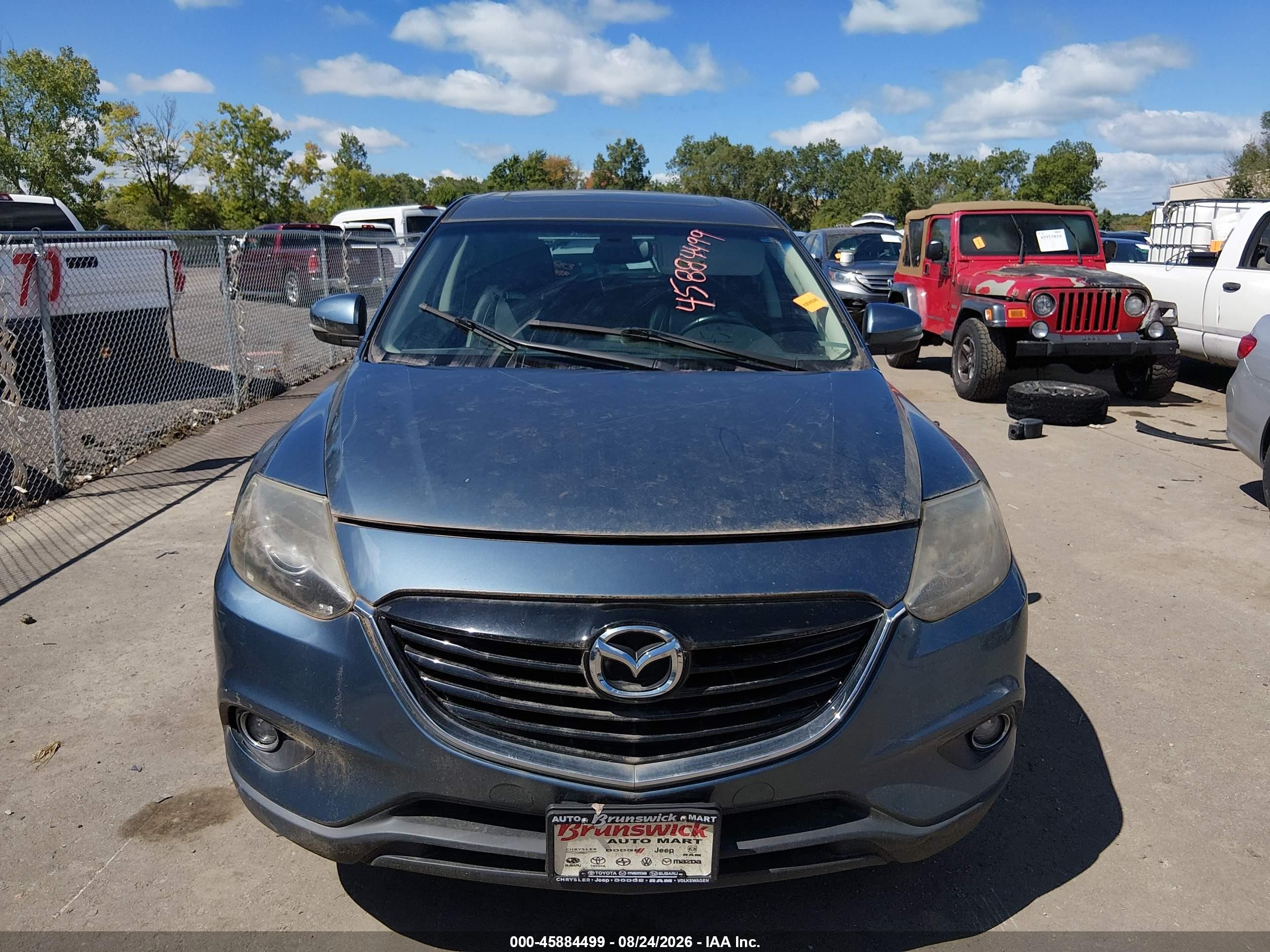 2014 Mazda Cx-9 Grand Touring Blue vin: JM3TB3DA7E0446530