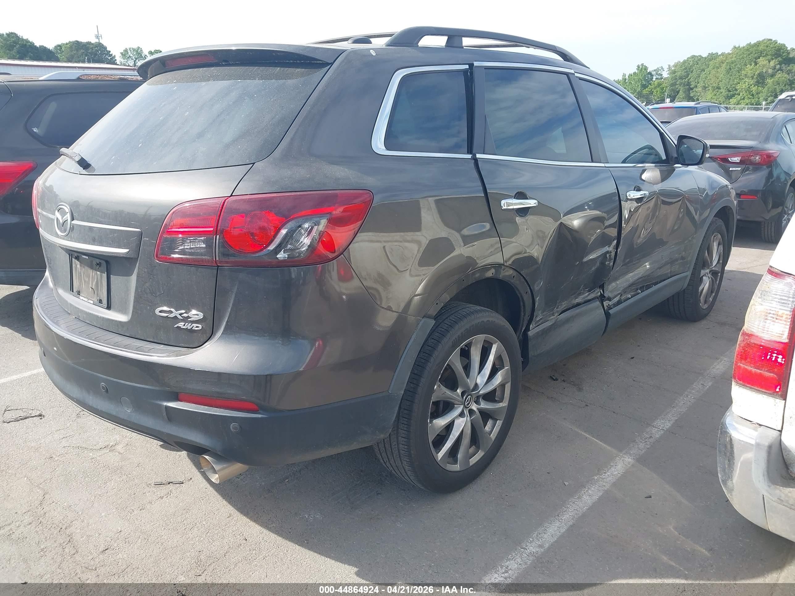 2015 Mazda Cx-9 Grand Touring Dark Brown vin: JM3TB3DA7F0449297