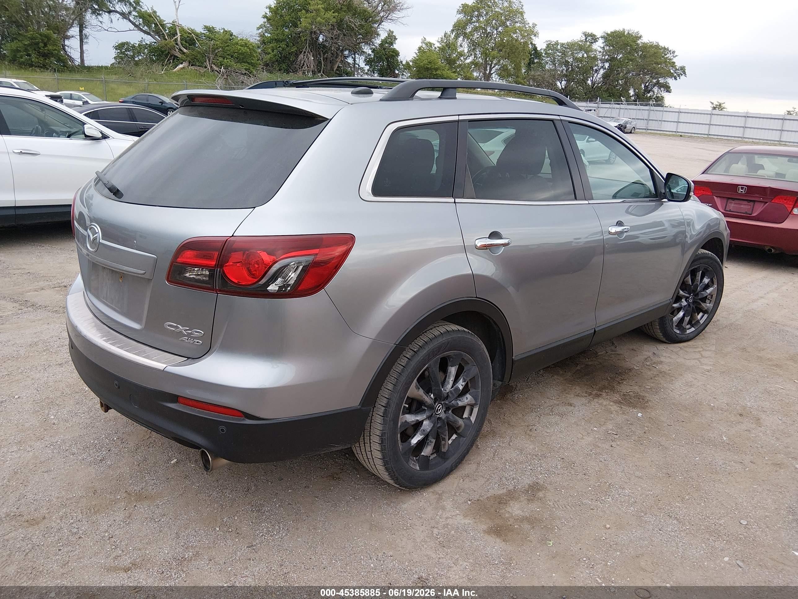 2015 Mazda Cx-9 Grand Touring Silver vin: JM3TB3DA7F0467766