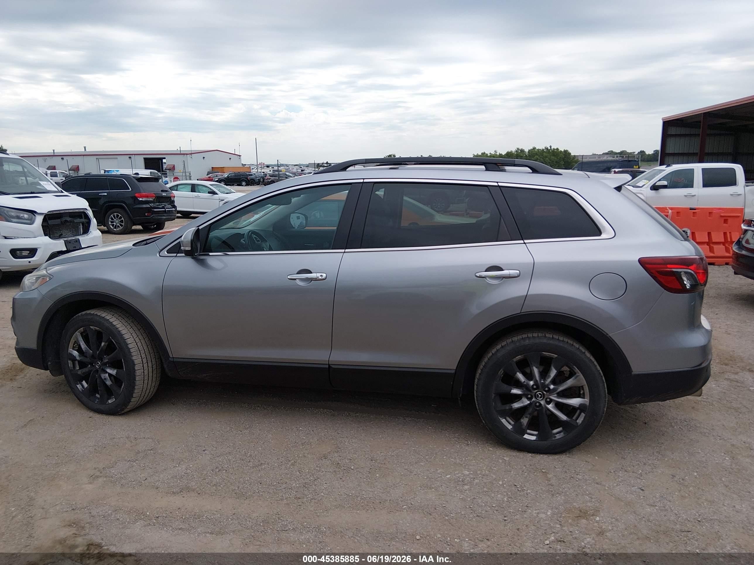 2015 Mazda Cx-9 Grand Touring Silver vin: JM3TB3DA7F0467766