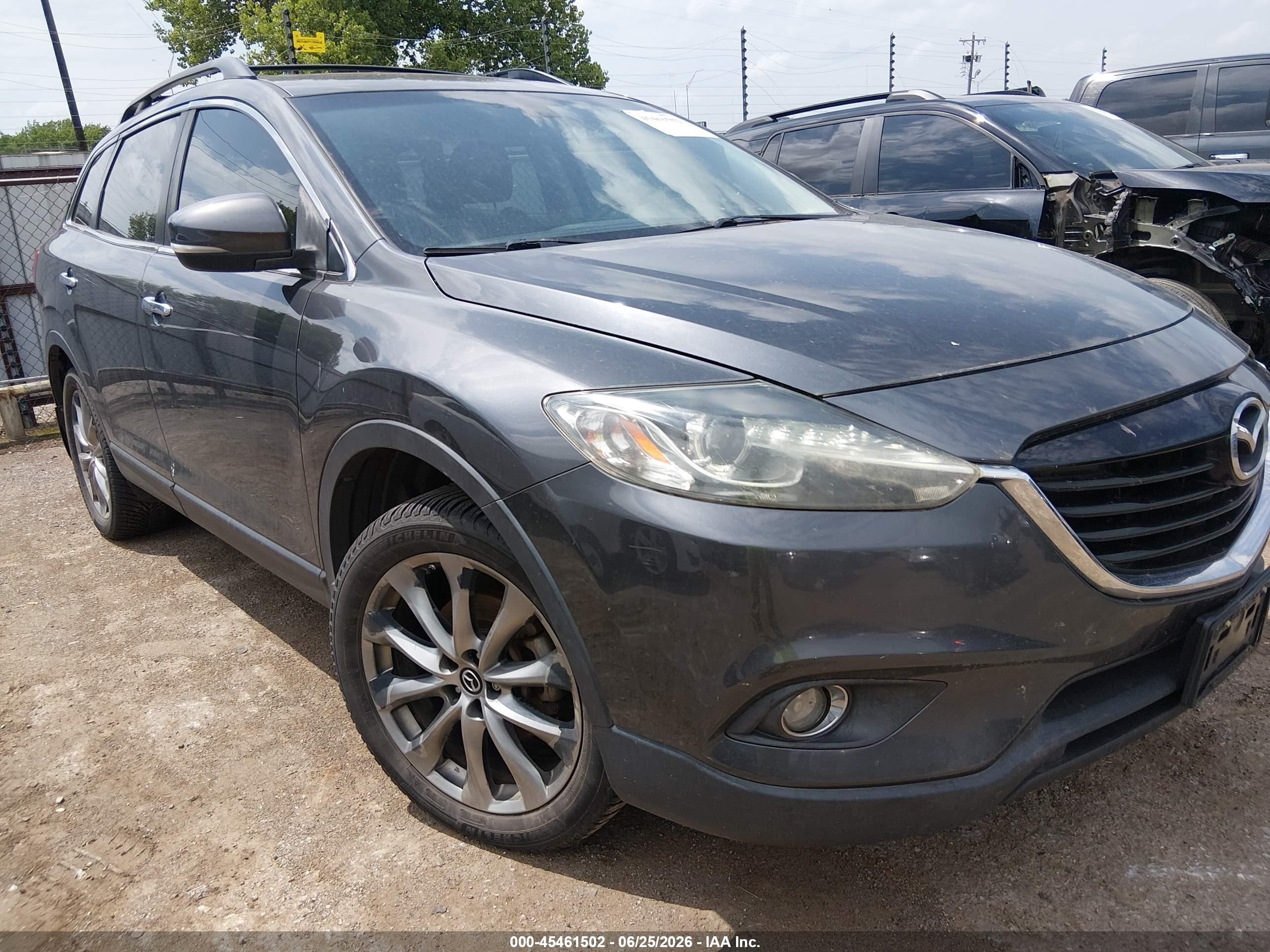 2015 Mazda Cx-9 Grand Touring Gray vin: JM3TB3DA7F0469453