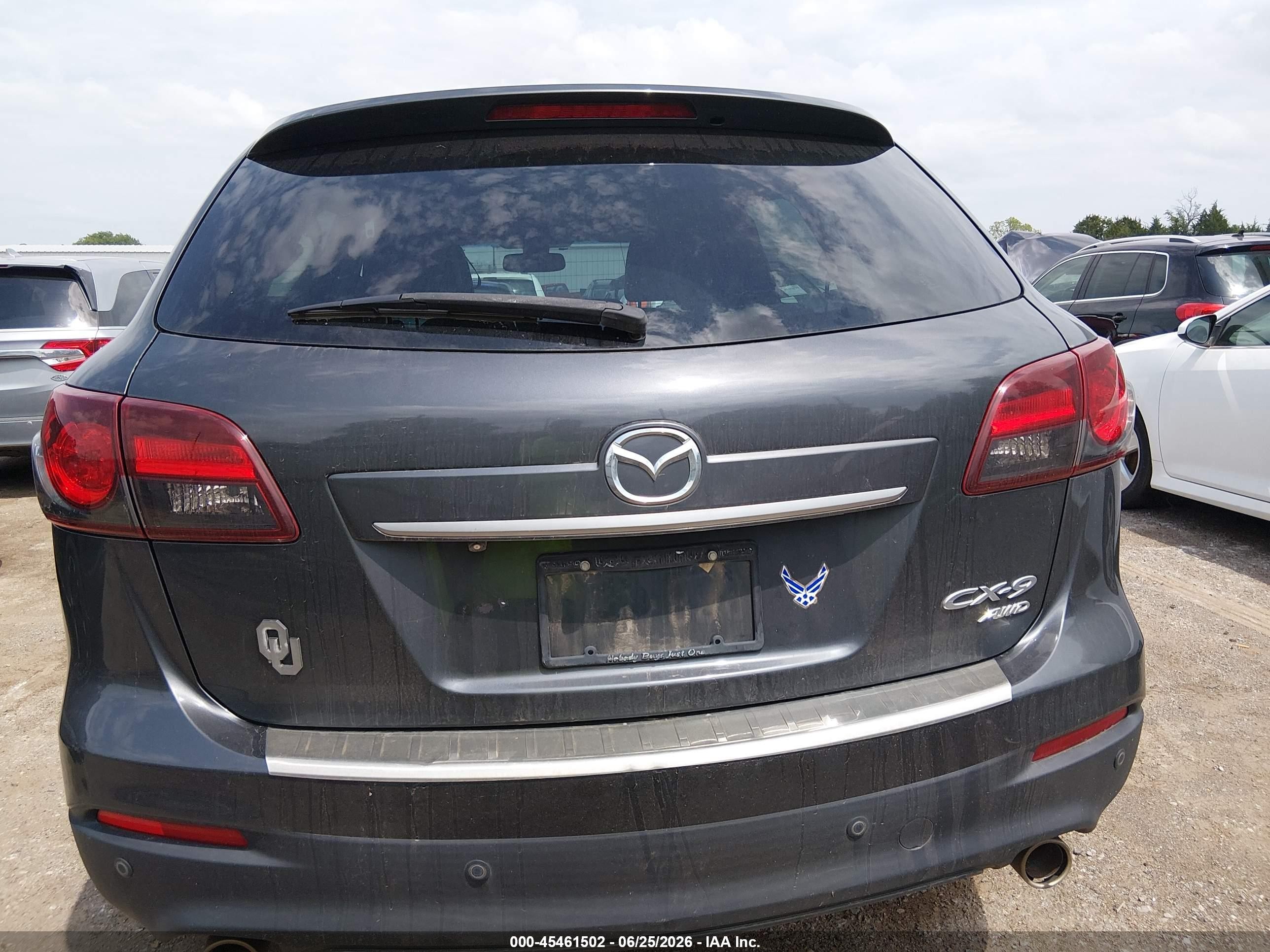 2015 Mazda Cx-9 Grand Touring Gray vin: JM3TB3DA7F0469453