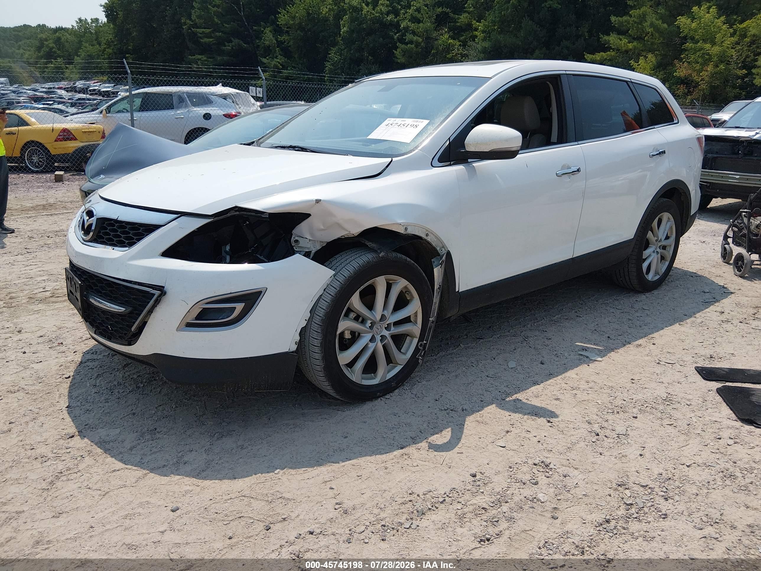 2011 Mazda Cx-9 Grand Touring White vin: JM3TB3DA8B0303193