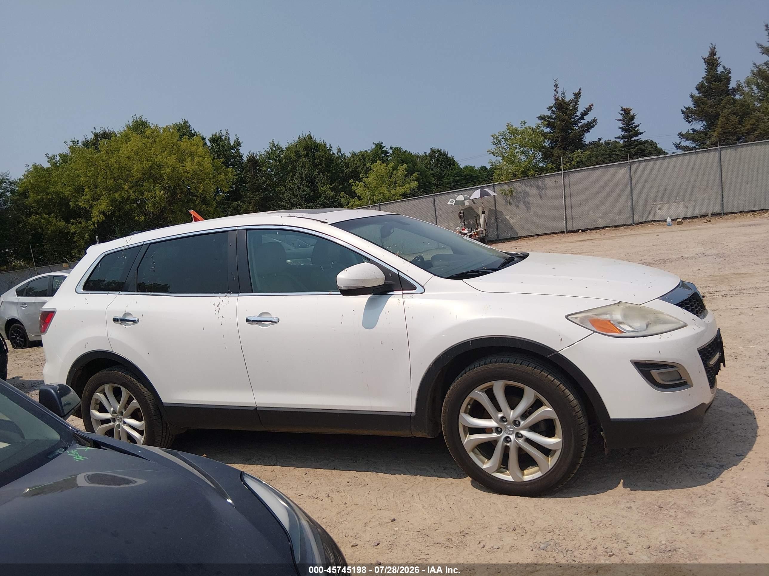 2011 Mazda Cx-9 Grand Touring White vin: JM3TB3DA8B0303193