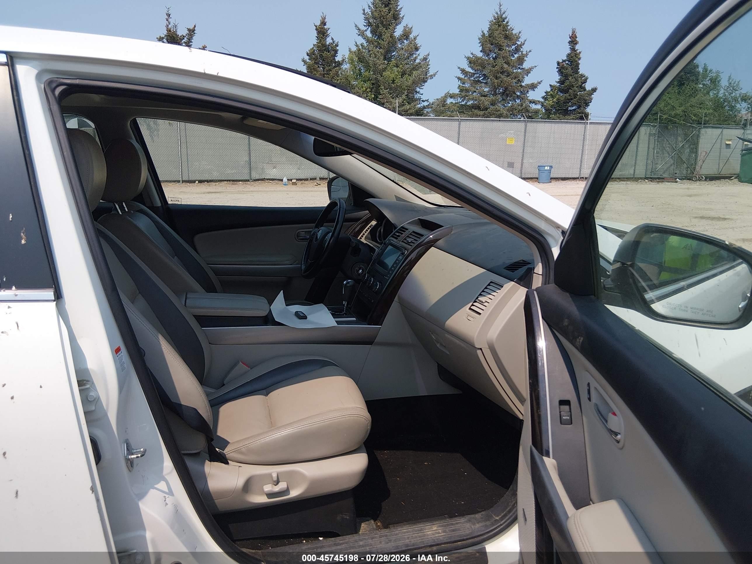 2011 Mazda Cx-9 Grand Touring White vin: JM3TB3DA8B0303193