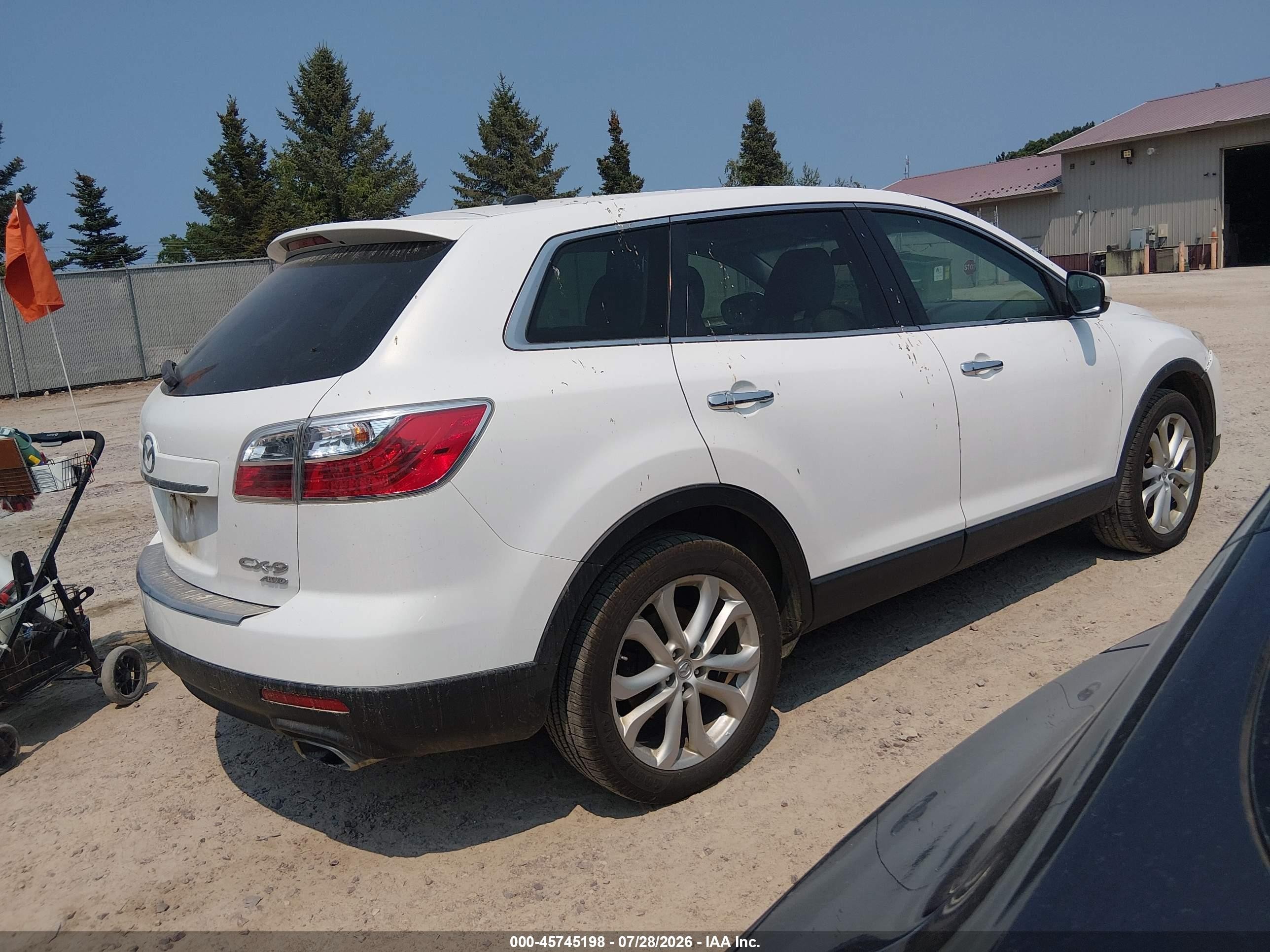 2011 Mazda Cx-9 Grand Touring White vin: JM3TB3DA8B0303193