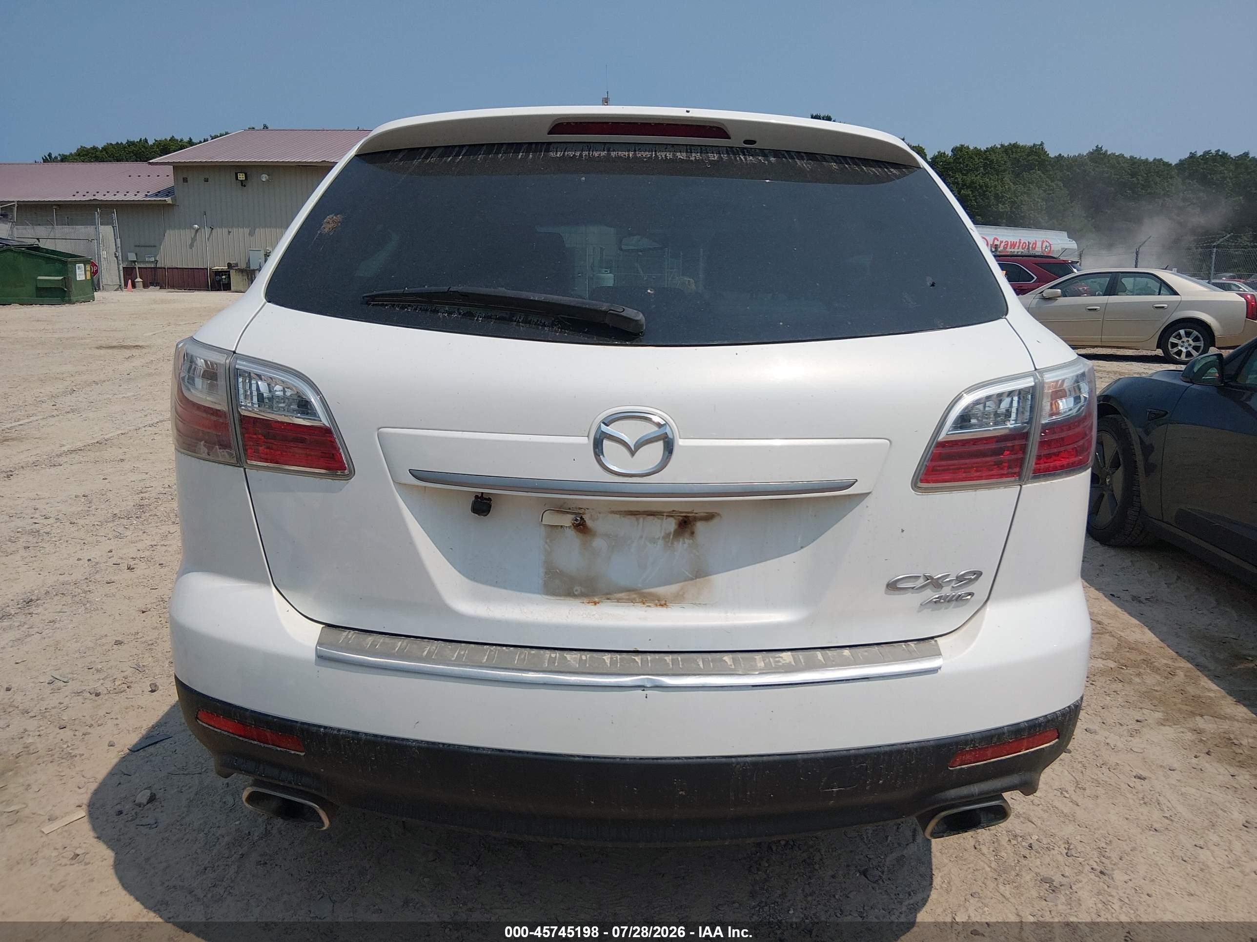 2011 Mazda Cx-9 Grand Touring White vin: JM3TB3DA8B0303193