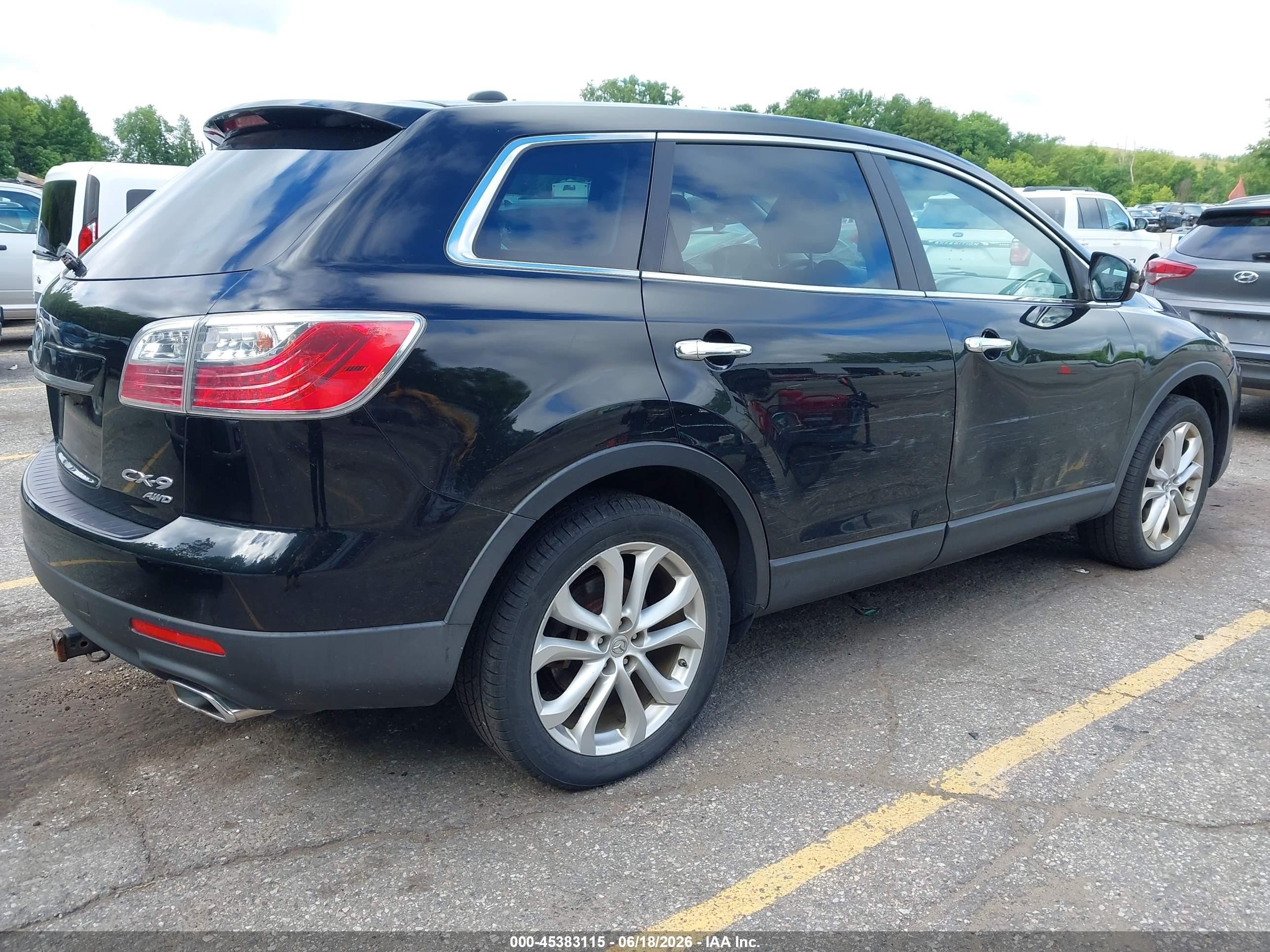 2011 Mazda Cx-9 Grand Touring Черный vin: JM3TB3DA8B0319779