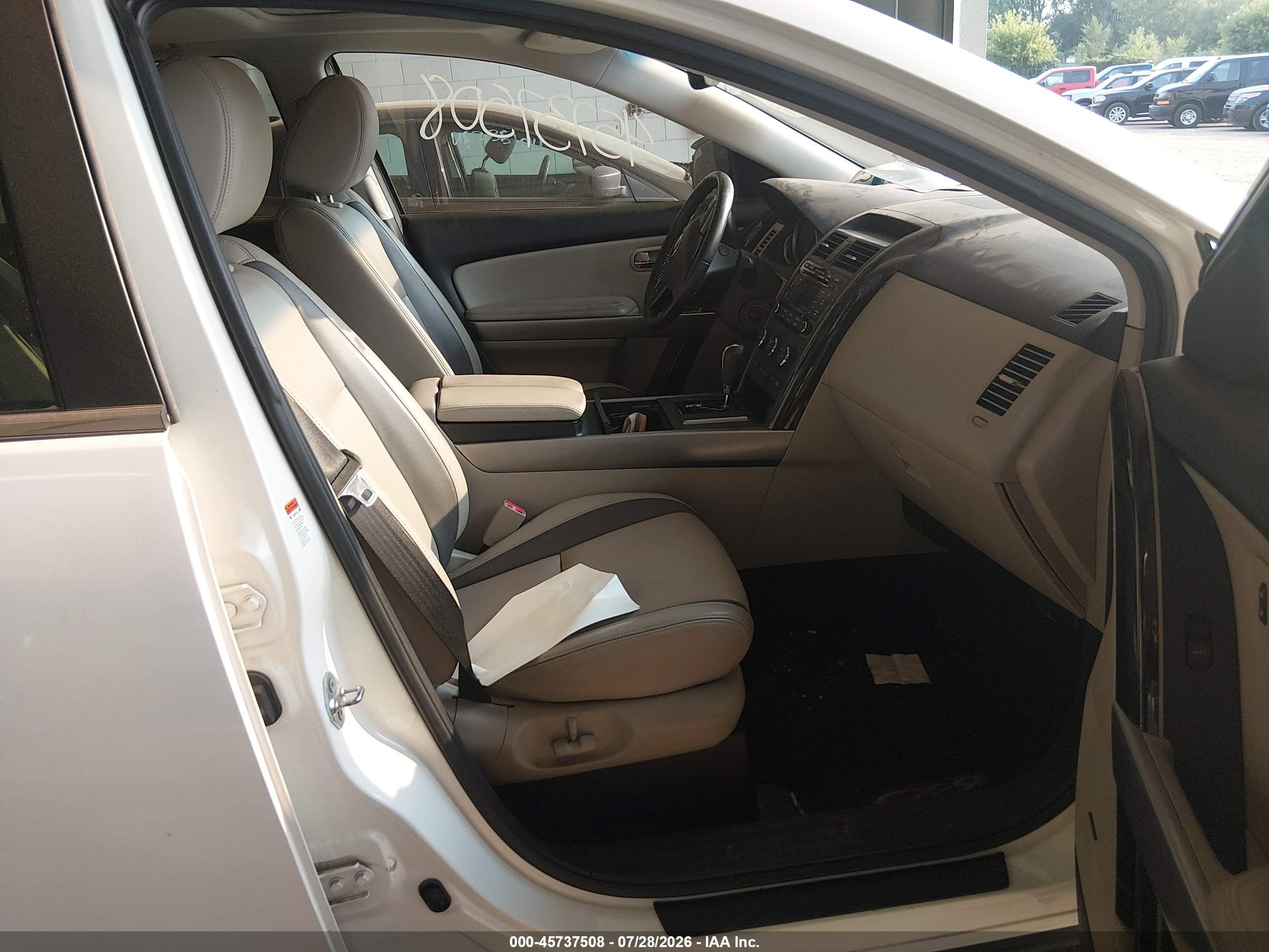 2011 Mazda Cx-9 Grand Touring White vin: JM3TB3DA8B0326621