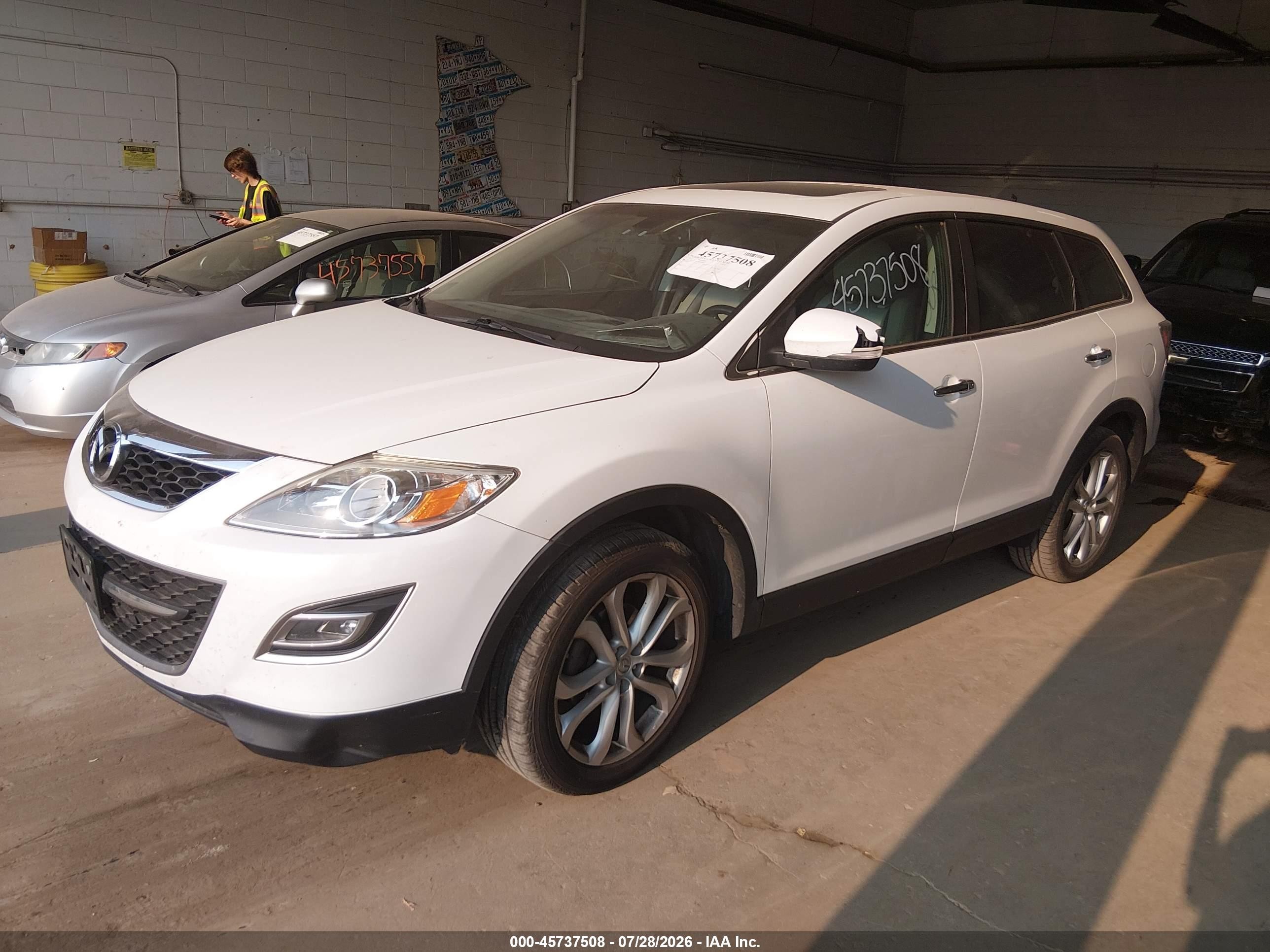 2011 Mazda Cx-9 Grand Touring White vin: JM3TB3DA8B0326621