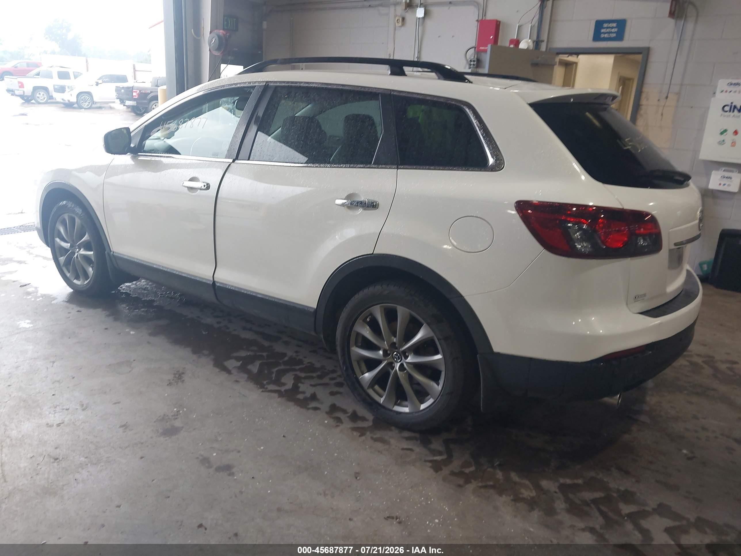 2014 Mazda Cx-9 Grand Touring White vin: JM3TB3DA8E0444026