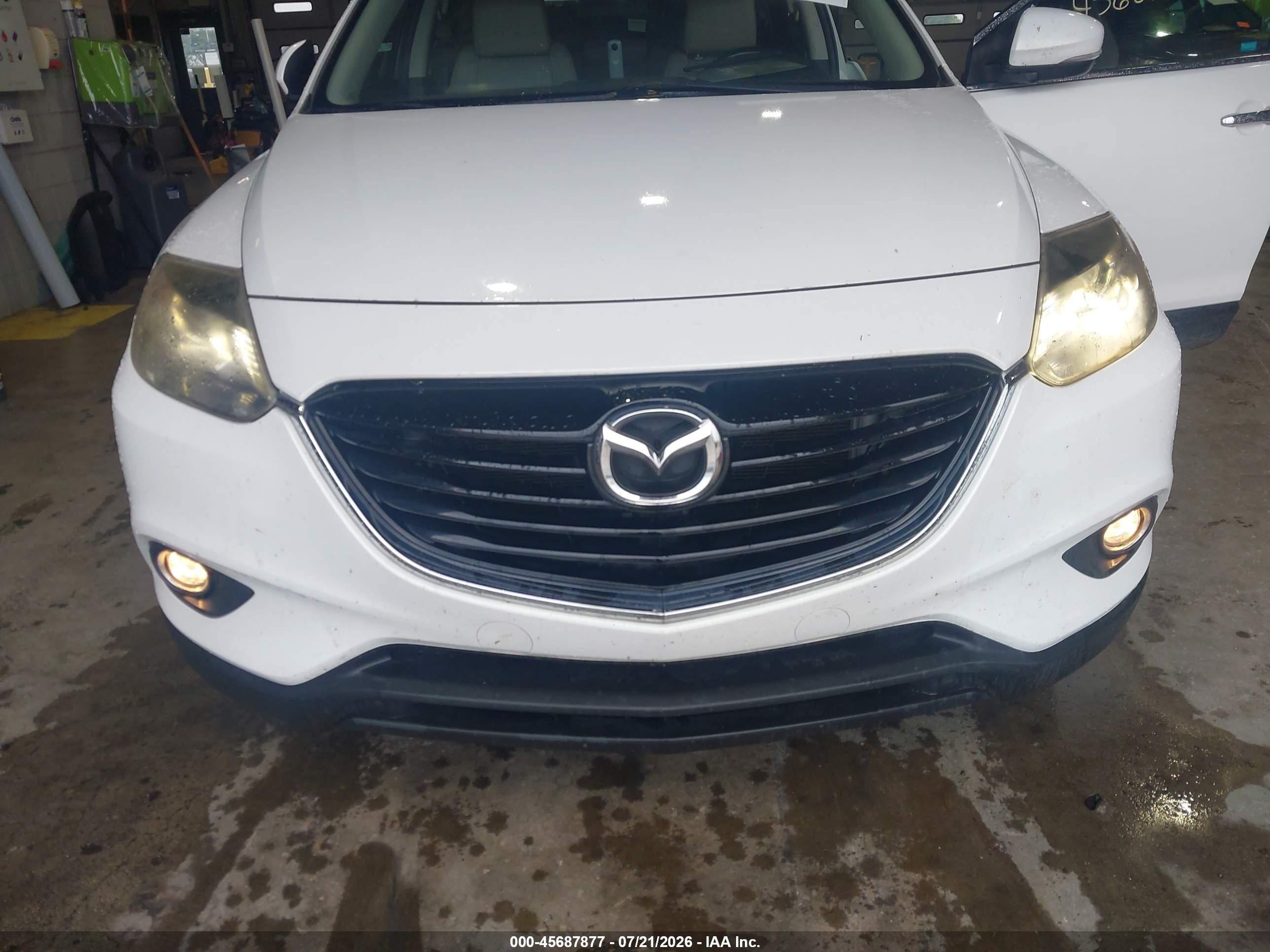 2014 Mazda Cx-9 Grand Touring White vin: JM3TB3DA8E0444026