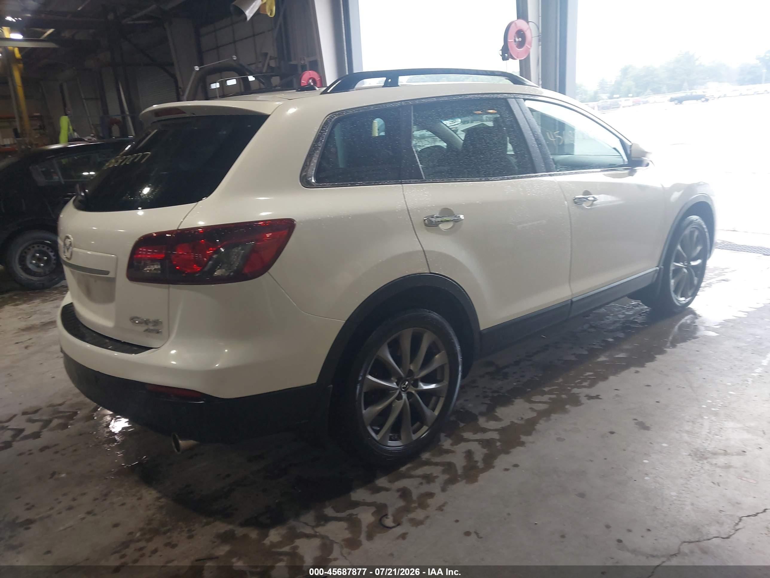 2014 Mazda Cx-9 Grand Touring White vin: JM3TB3DA8E0444026