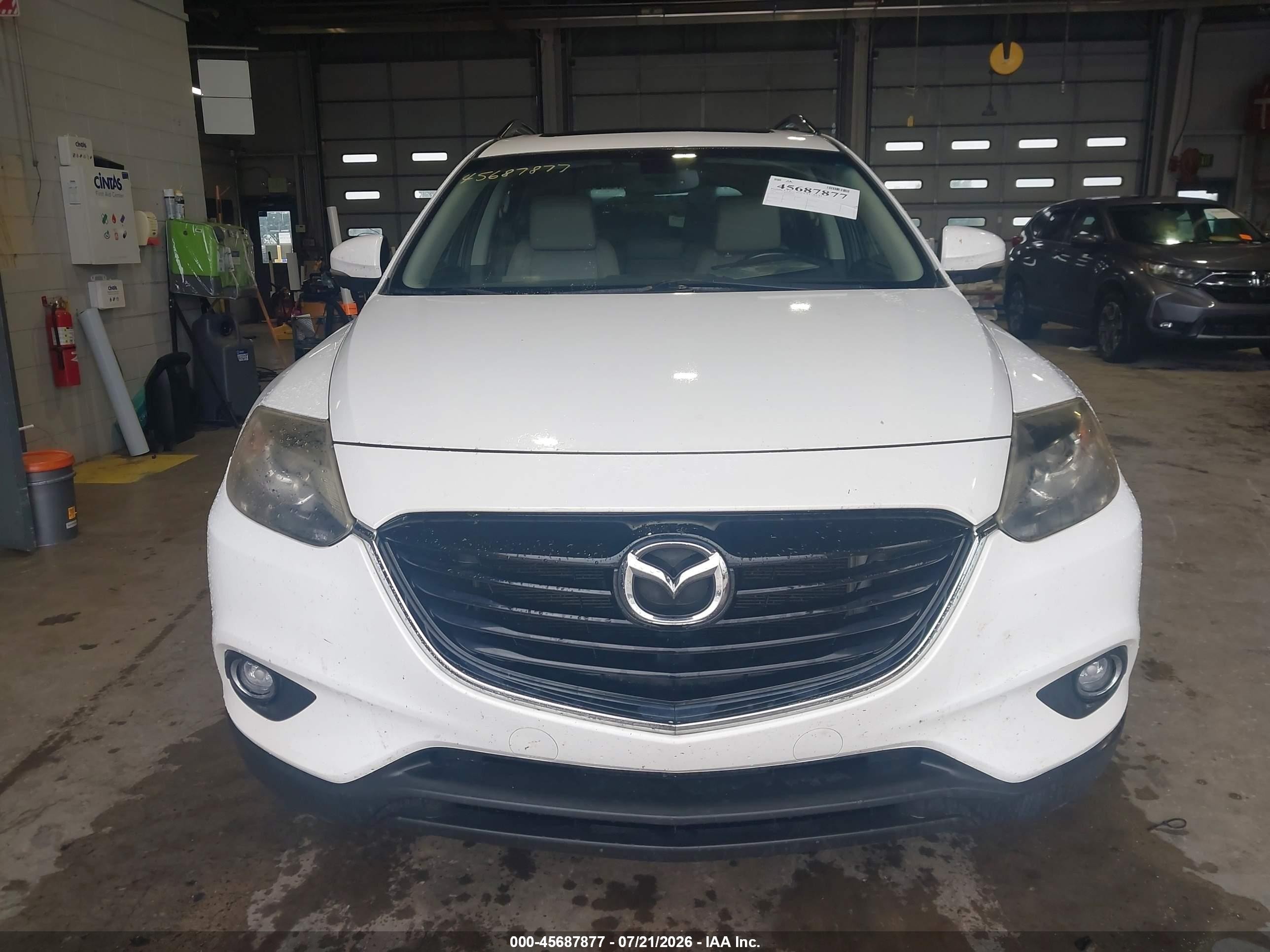 2014 Mazda Cx-9 Grand Touring White vin: JM3TB3DA8E0444026