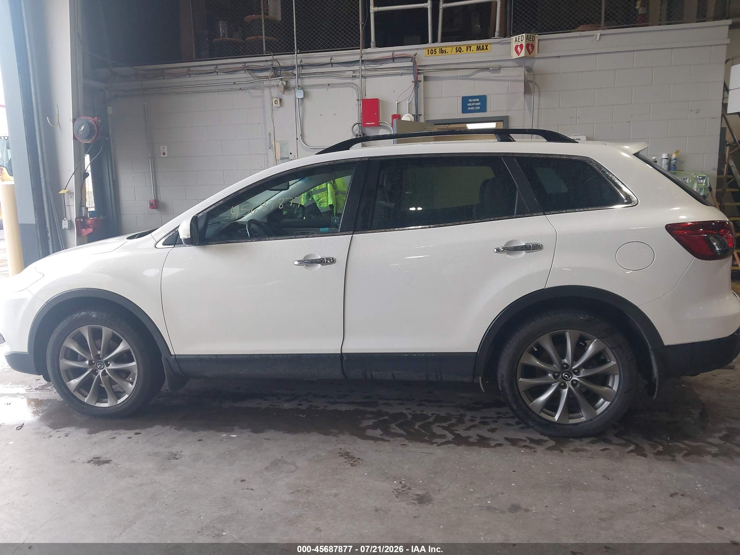 2014 Mazda Cx-9 Grand Touring White vin: JM3TB3DA8E0444026