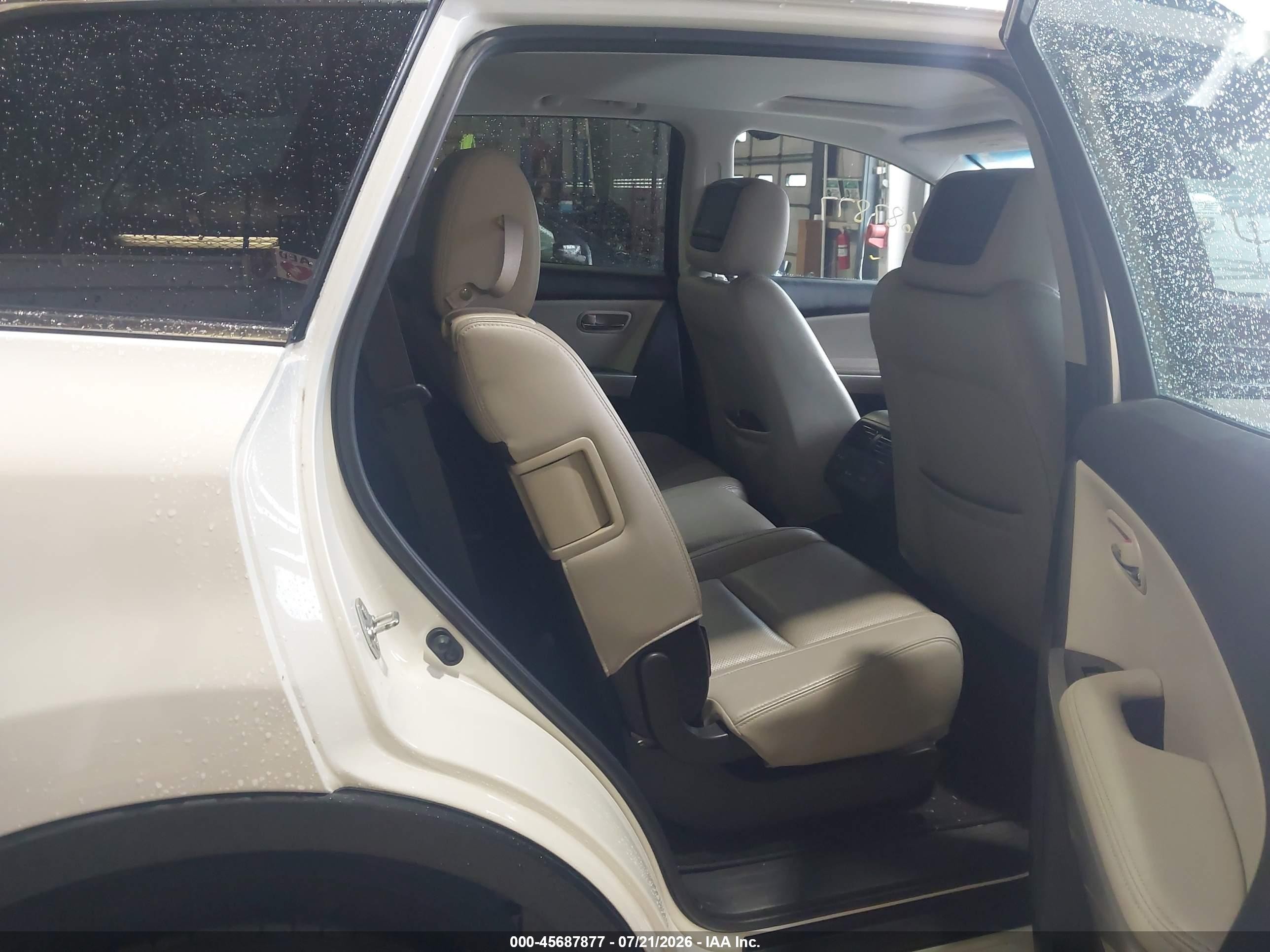 2014 Mazda Cx-9 Grand Touring White vin: JM3TB3DA8E0444026