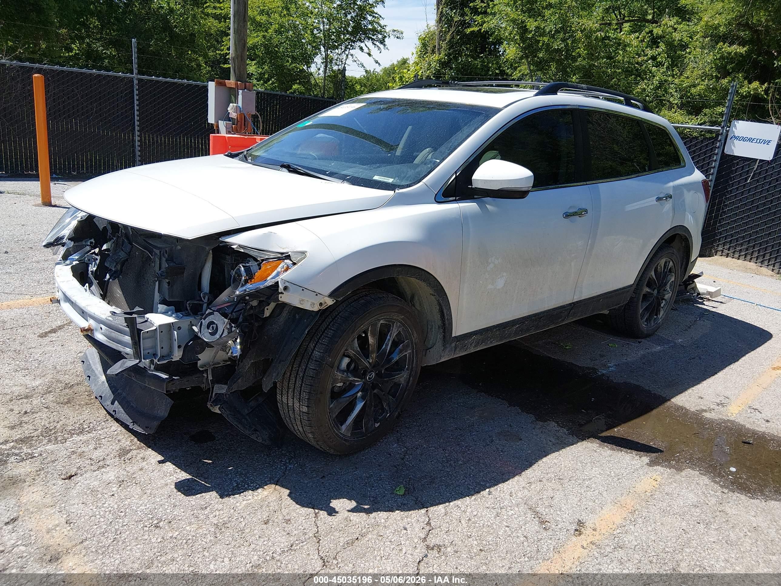2015 Mazda Cx-9 Grand Touring White vin: JM3TB3DA8F0455237
