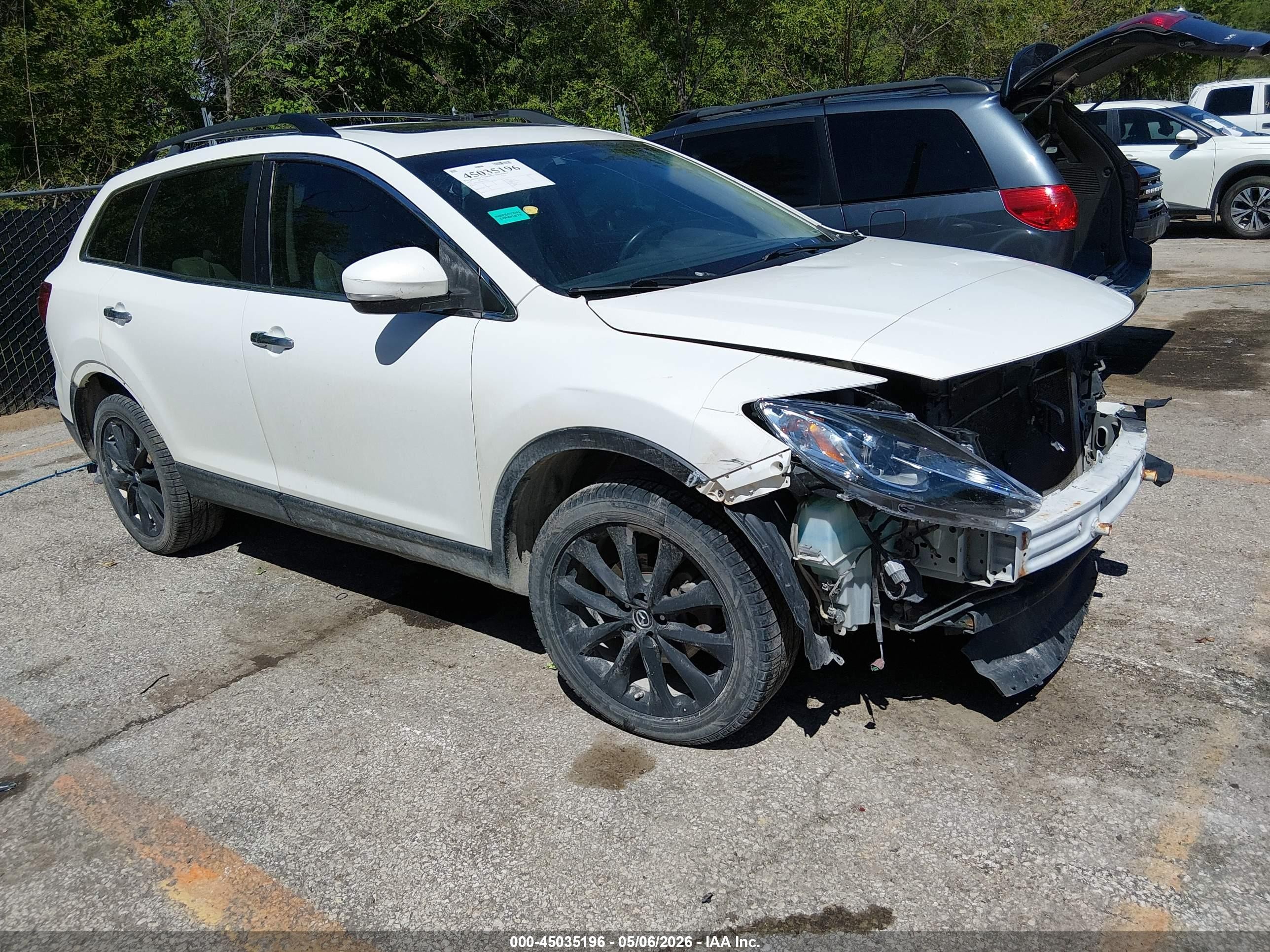 2015 Mazda Cx-9 Grand Touring White vin: JM3TB3DA8F0455237