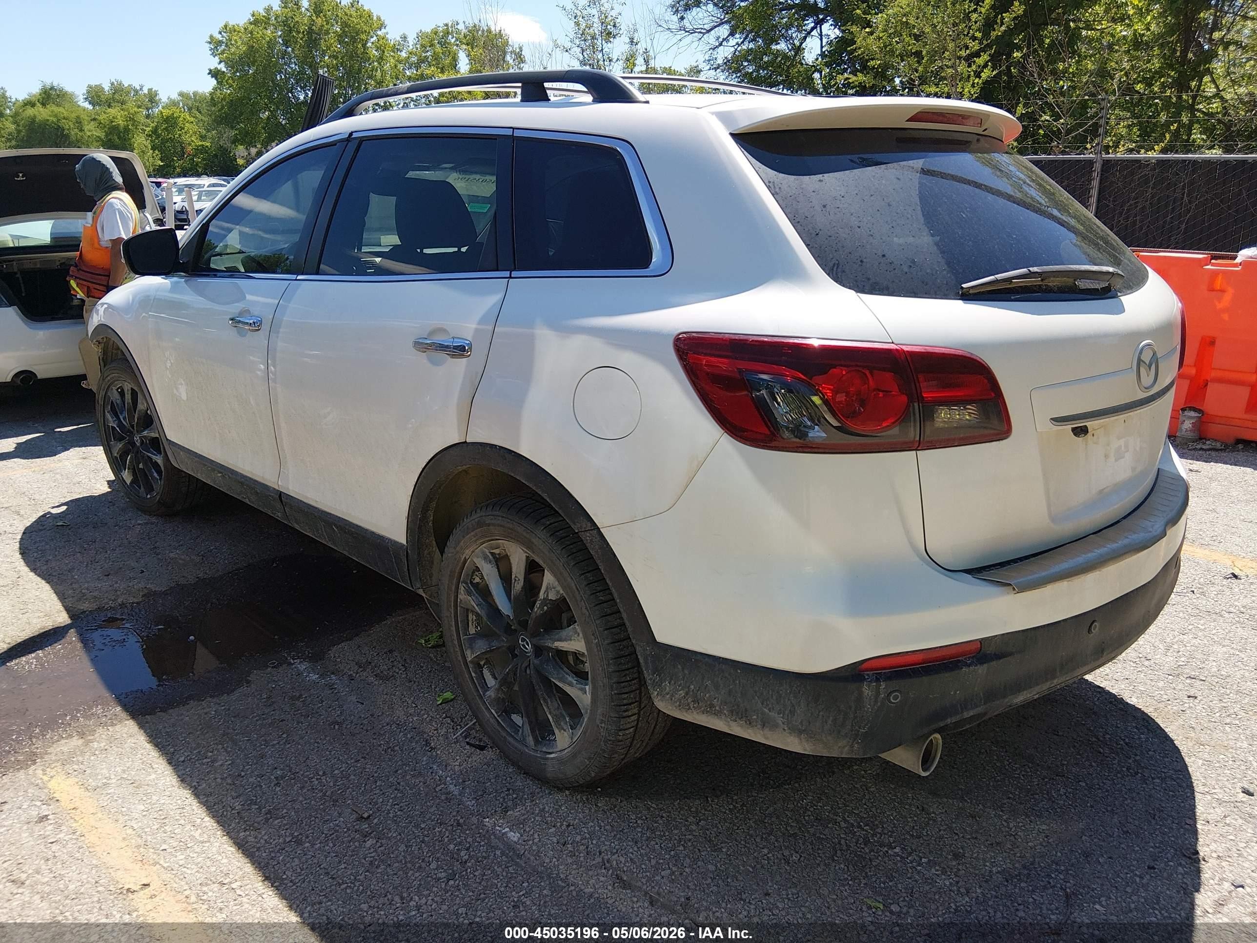 2015 Mazda Cx-9 Grand Touring White vin: JM3TB3DA8F0455237