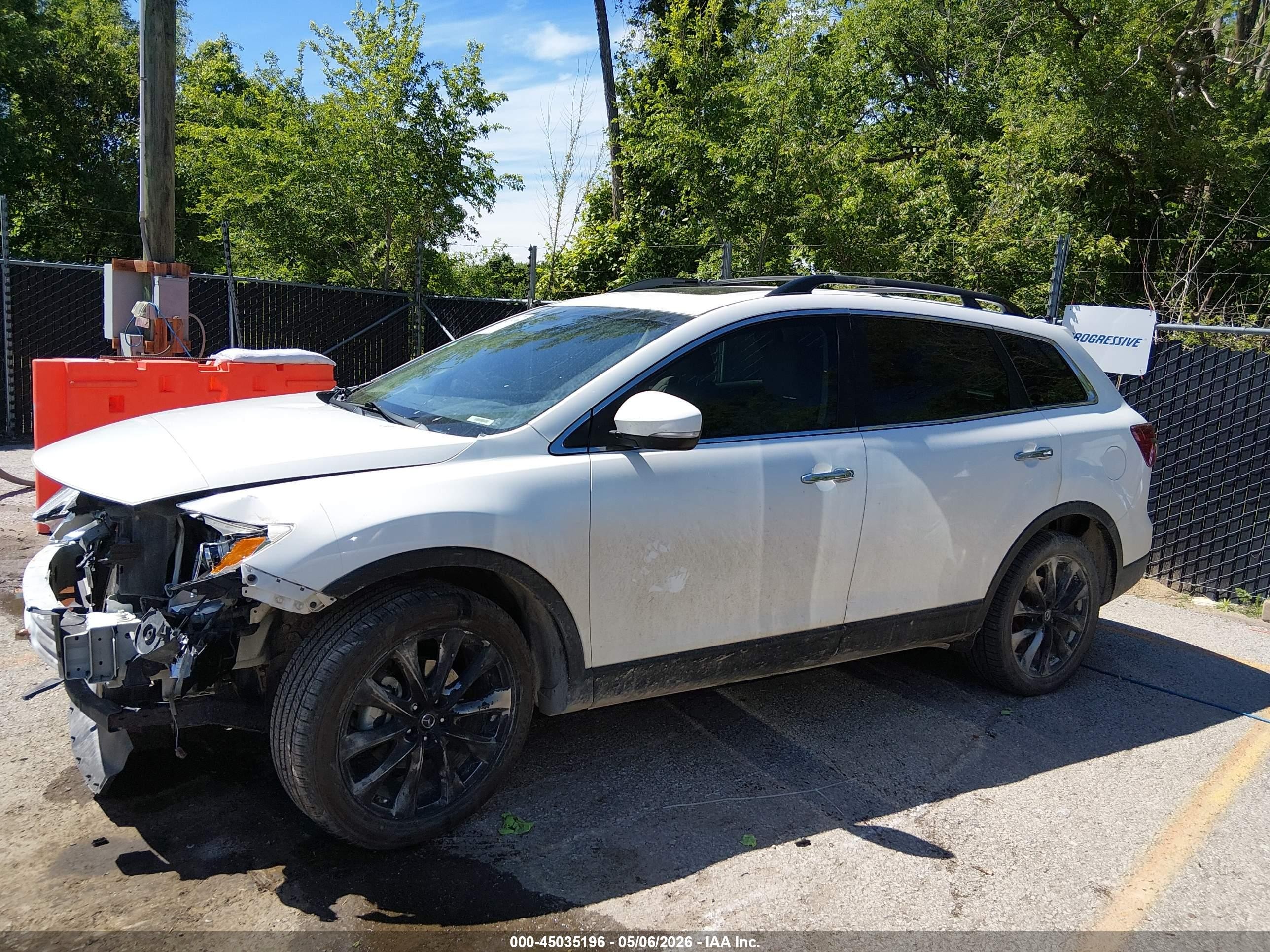 2015 Mazda Cx-9 Grand Touring White vin: JM3TB3DA8F0455237