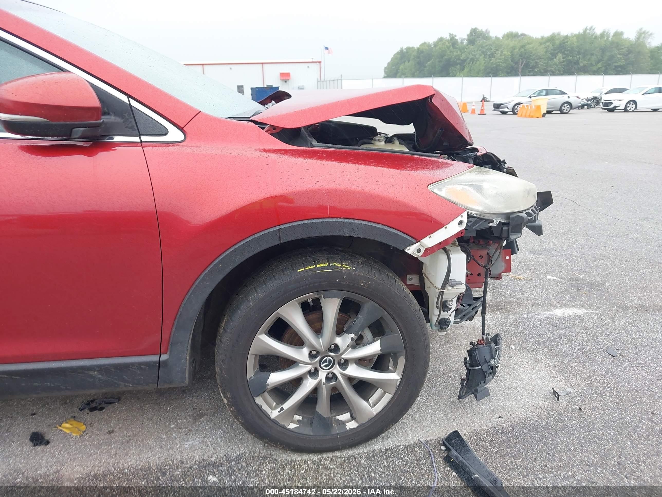 2015 Mazda Cx-9 Grand Touring Red vin: JM3TB3DA8F0460647