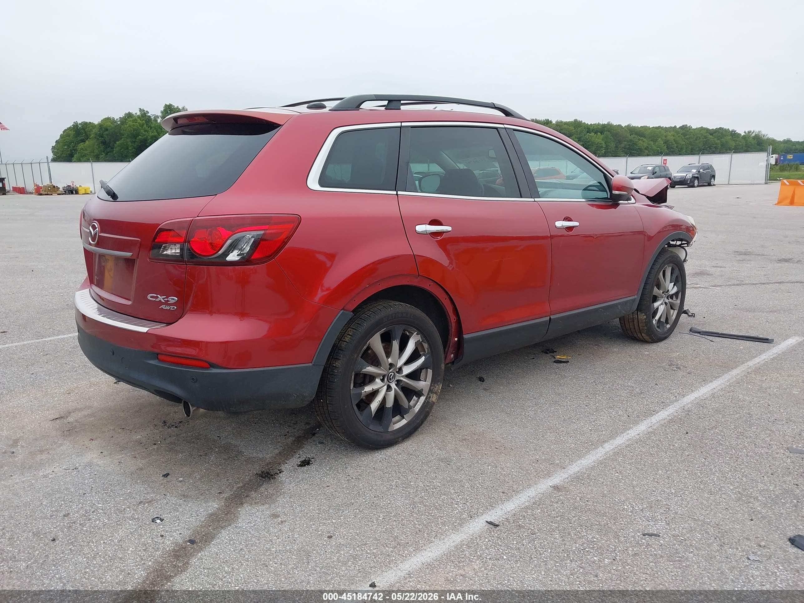 2015 Mazda Cx-9 Grand Touring Red vin: JM3TB3DA8F0460647