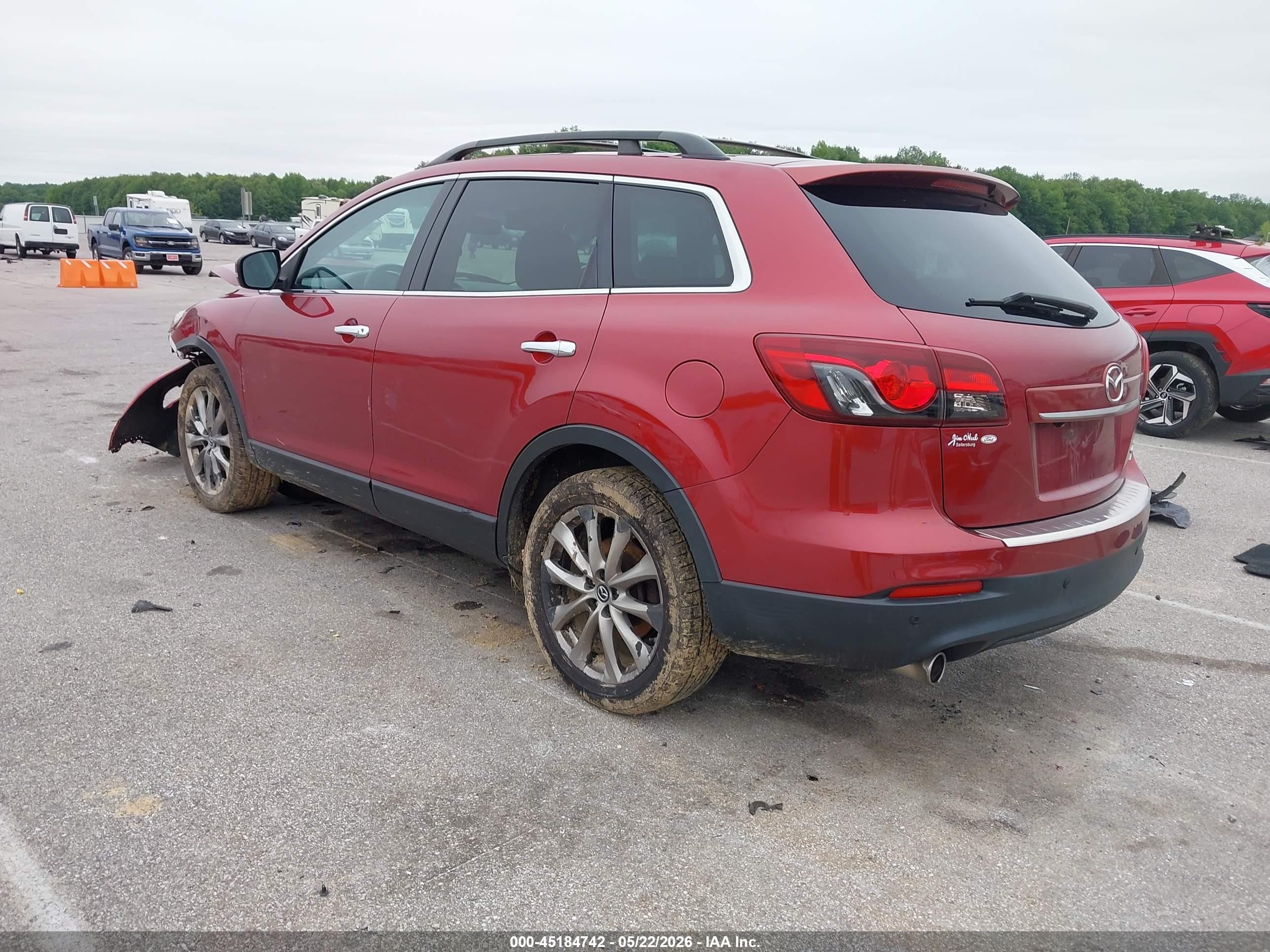 2015 Mazda Cx-9 Grand Touring Red vin: JM3TB3DA8F0460647