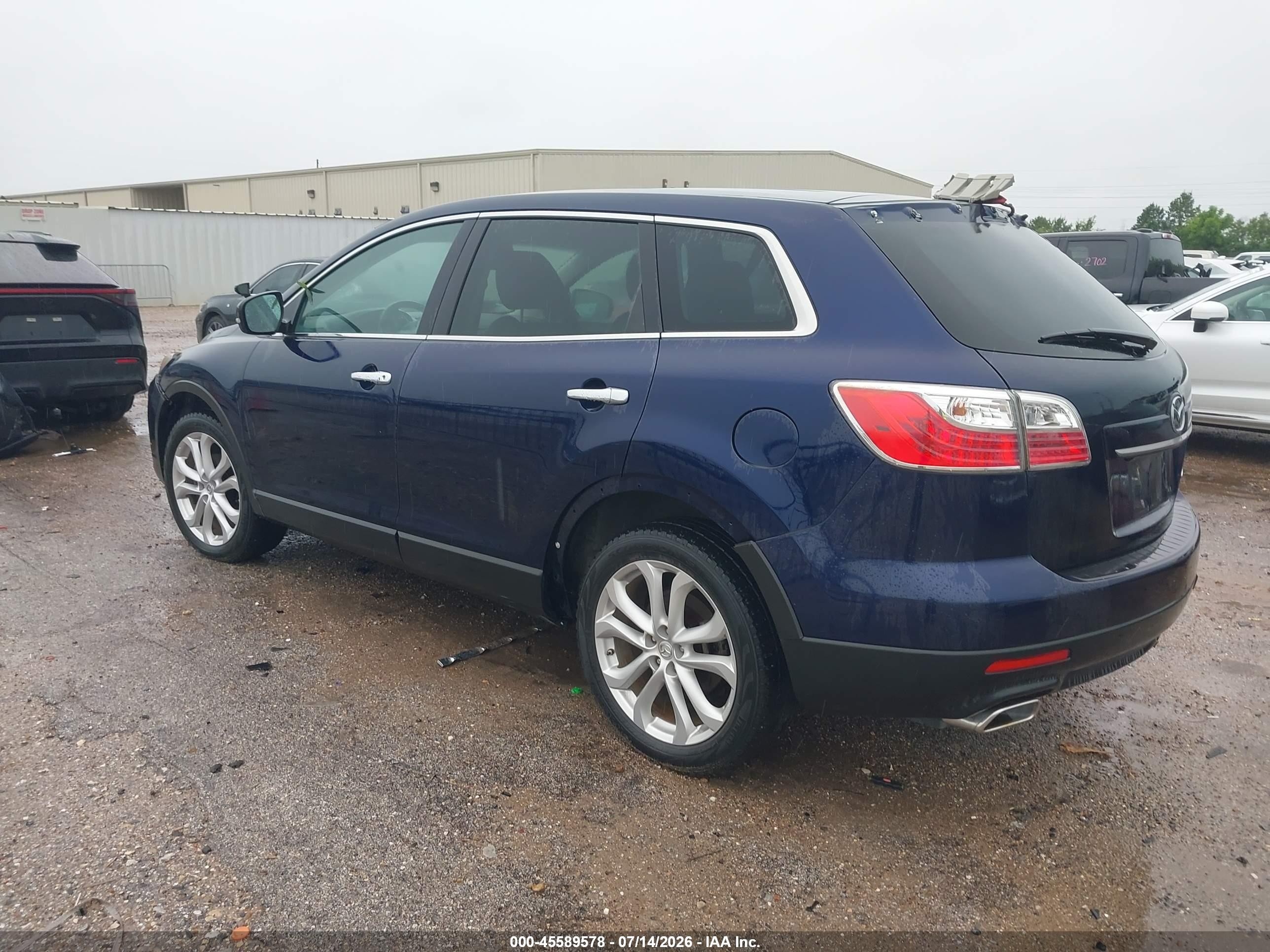 2012 Mazda Cx-9 Grand Touring Blue vin: JM3TB3DAXC0355619