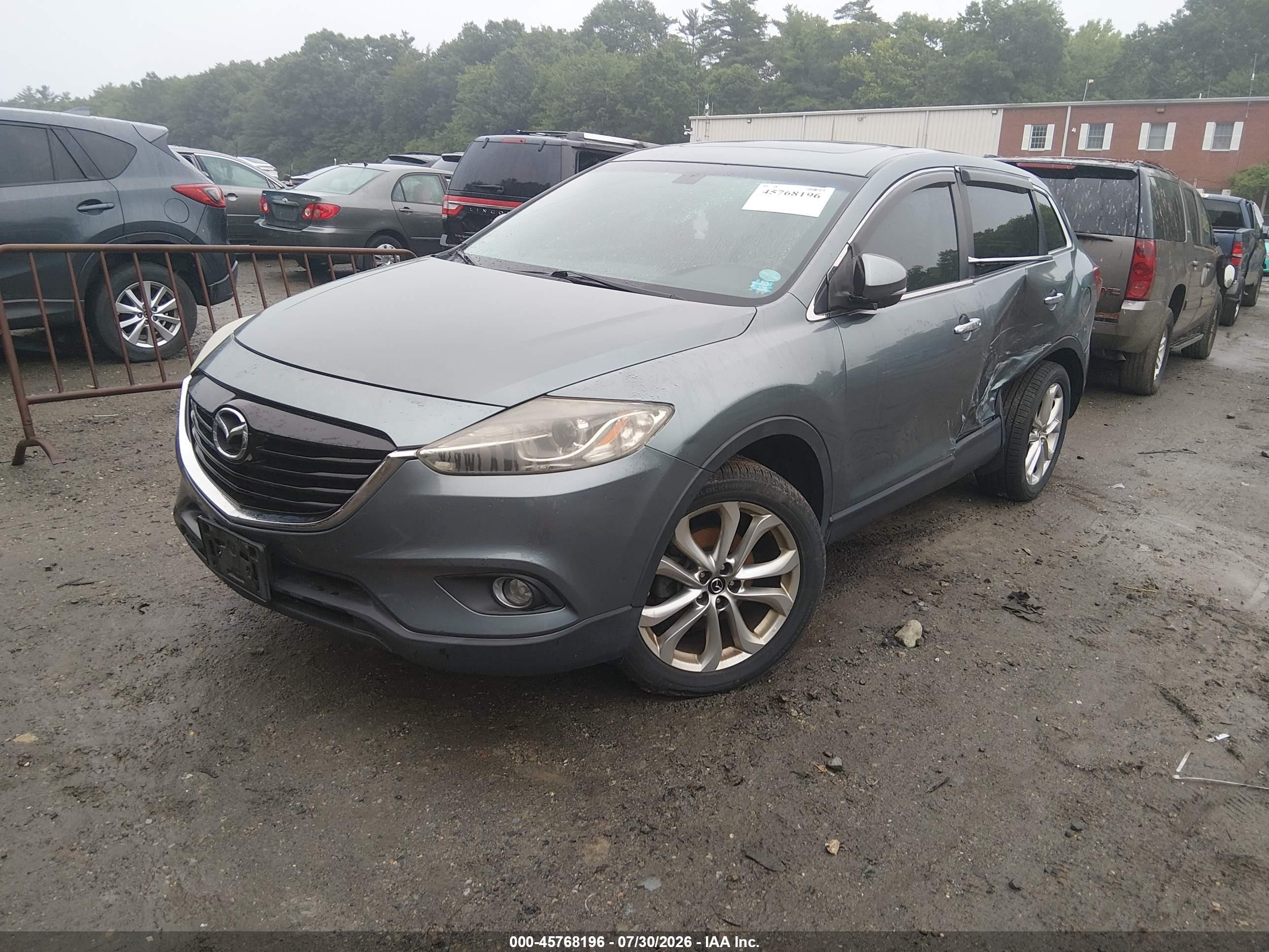 2013 Mazda Cx-9 Grand Touring Blue vin: JM3TB3DV0D0421762