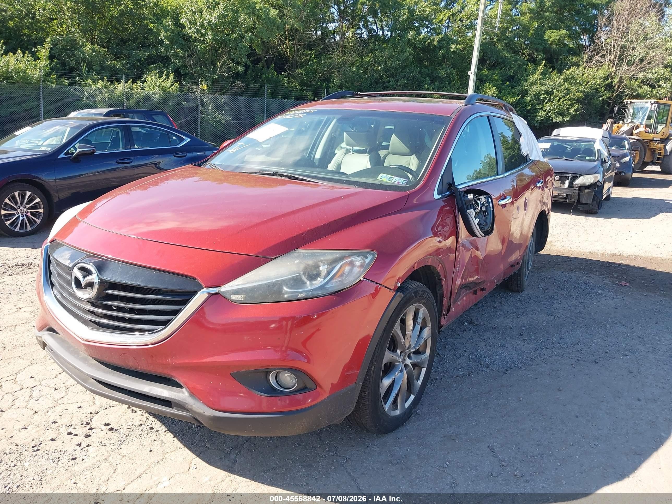 2015 Mazda Cx-9 Grand Touring Red vin: JM3TB3DV0F0461701