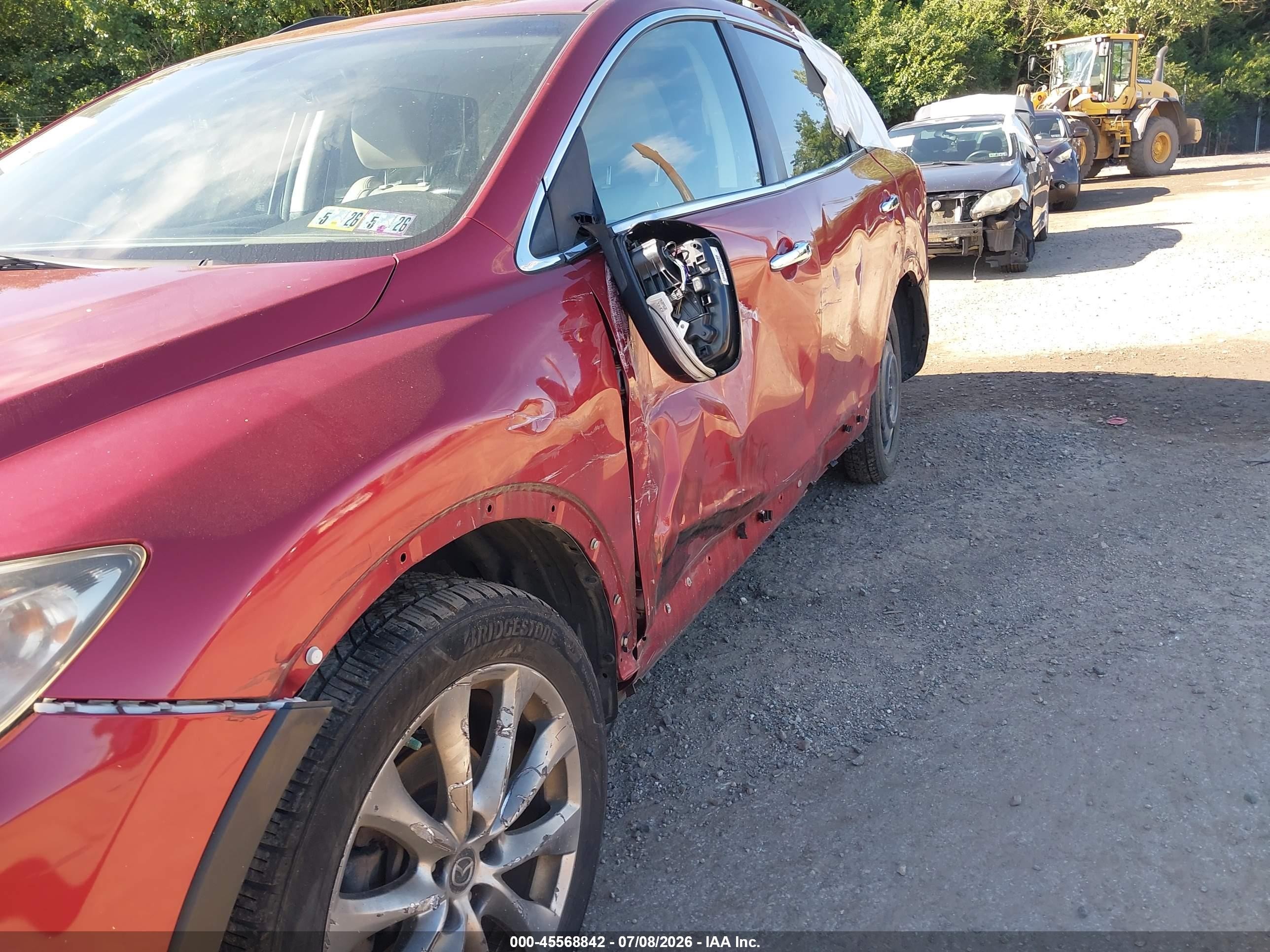 2015 Mazda Cx-9 Grand Touring Red vin: JM3TB3DV0F0461701