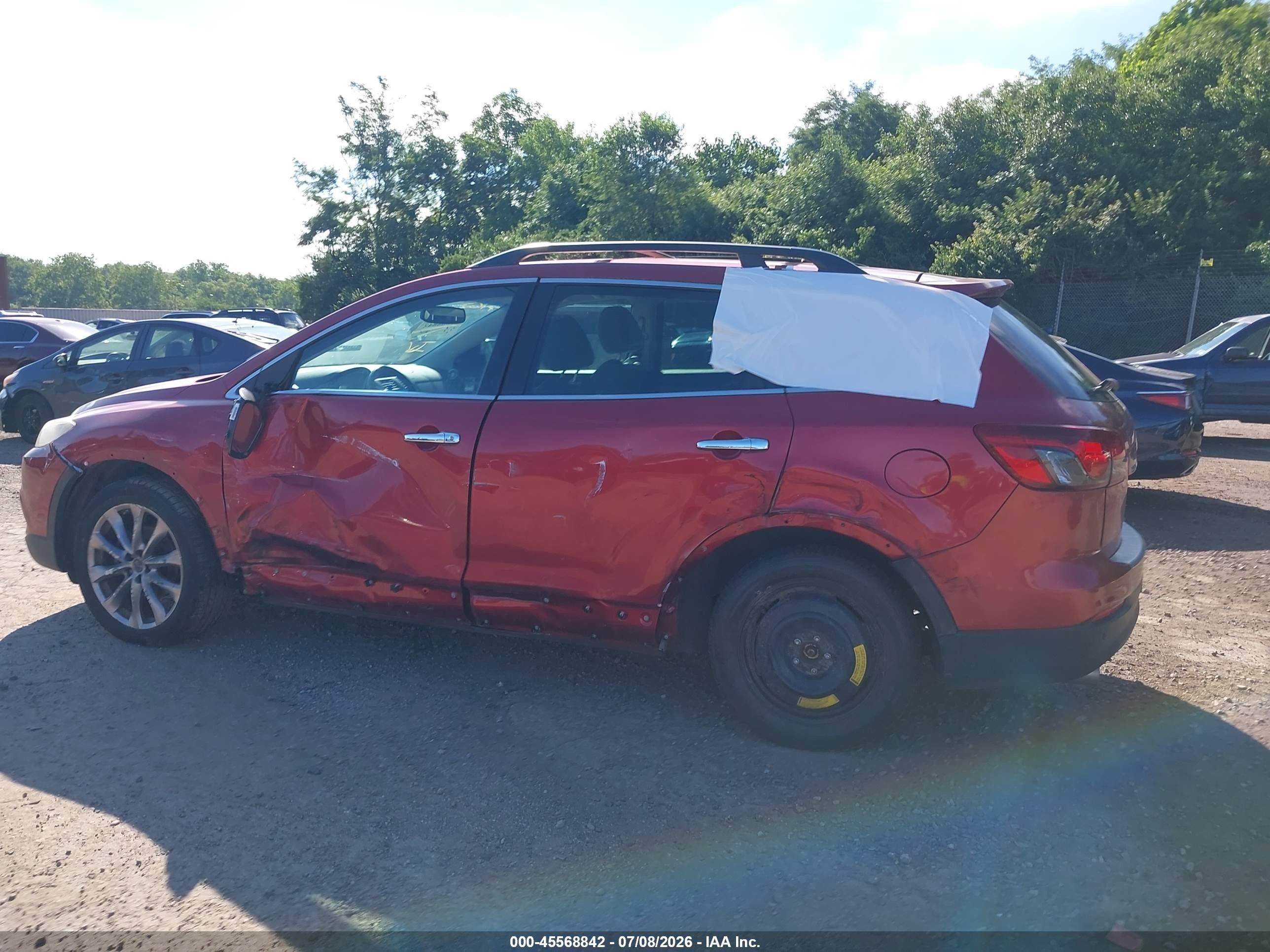 2015 Mazda Cx-9 Grand Touring Red vin: JM3TB3DV0F0461701