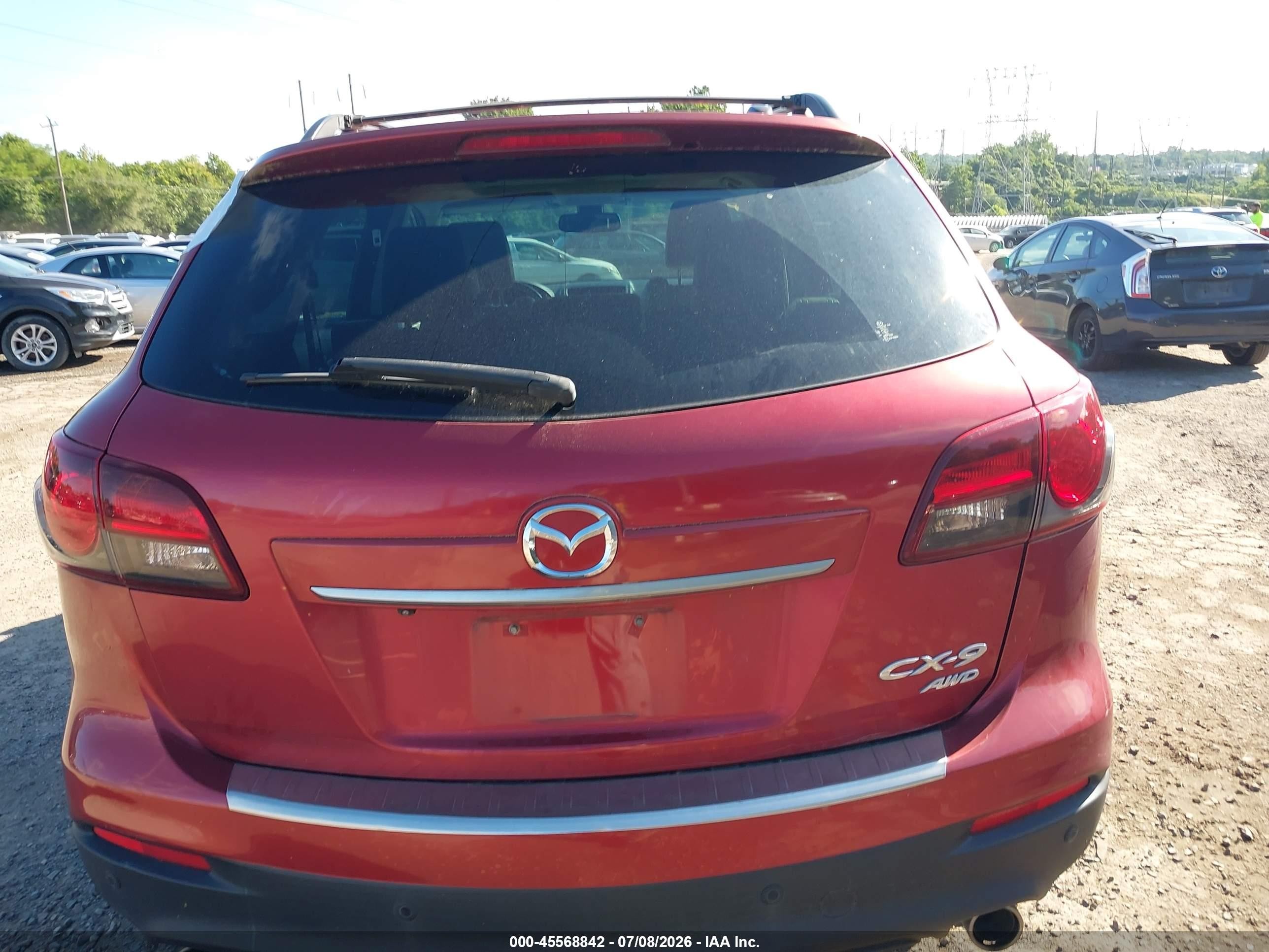 2015 Mazda Cx-9 Grand Touring Red vin: JM3TB3DV0F0461701