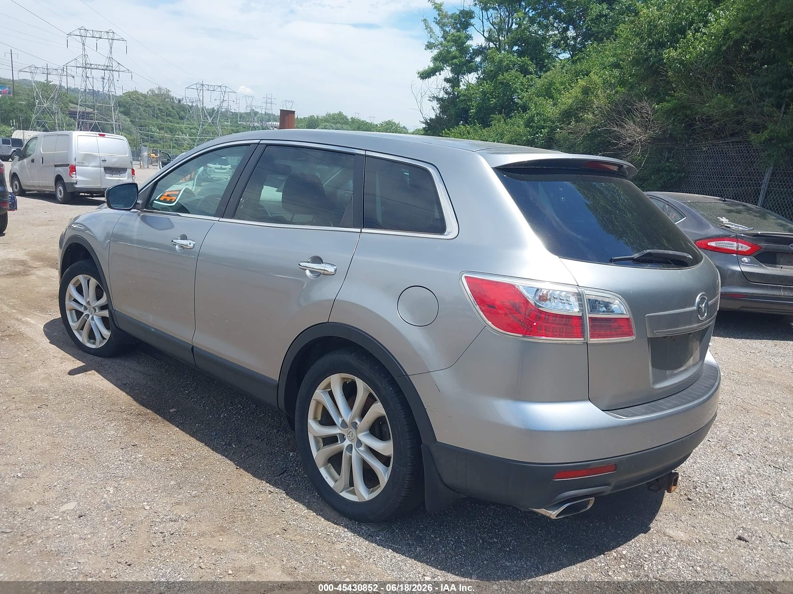 2011 Mazda Cx-9 Grand Touring Silver vin: JM3TB3DV1B0328178