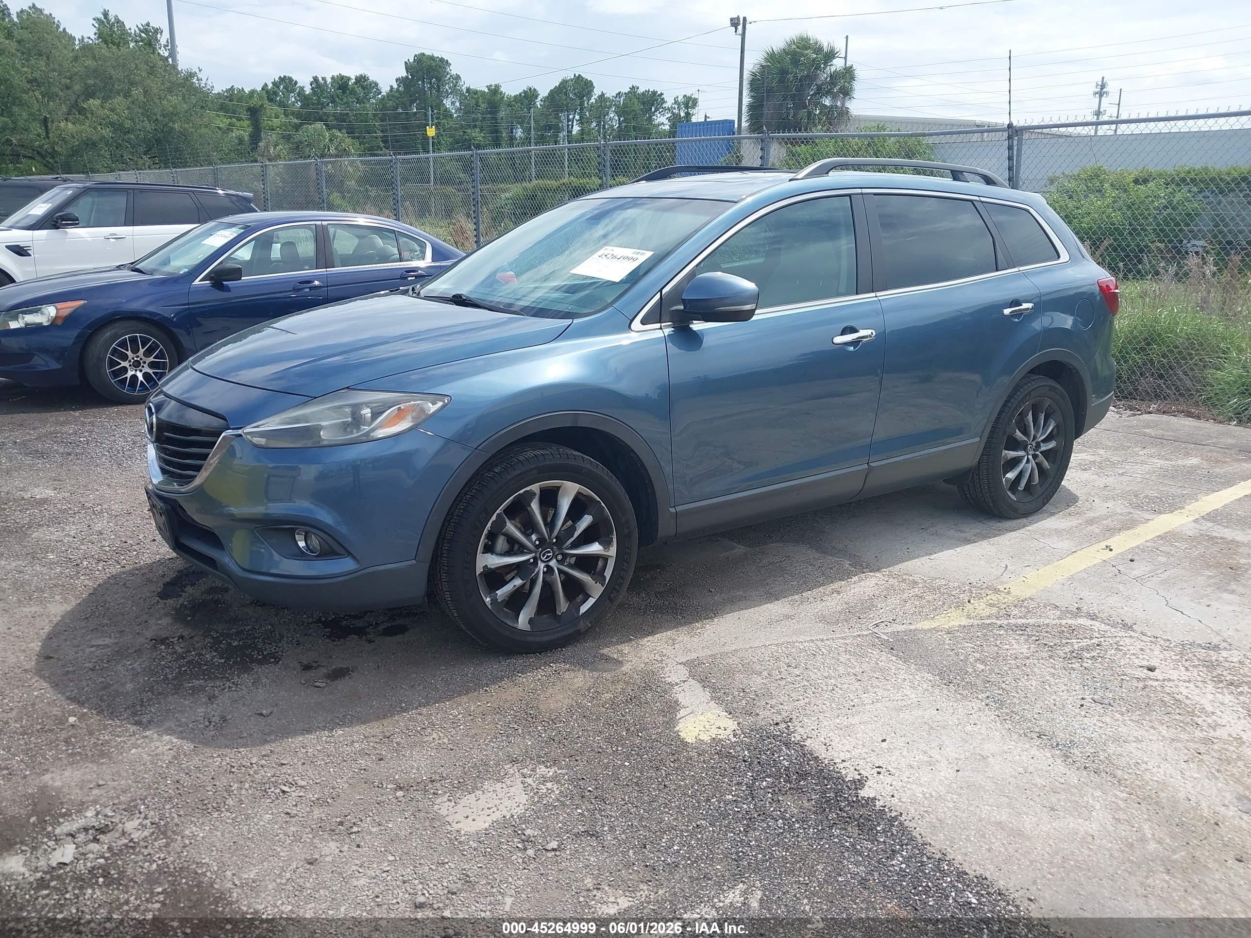 2014 Mazda Cx-9 Grand Touring Синий vin: JM3TB3DV1E0438507