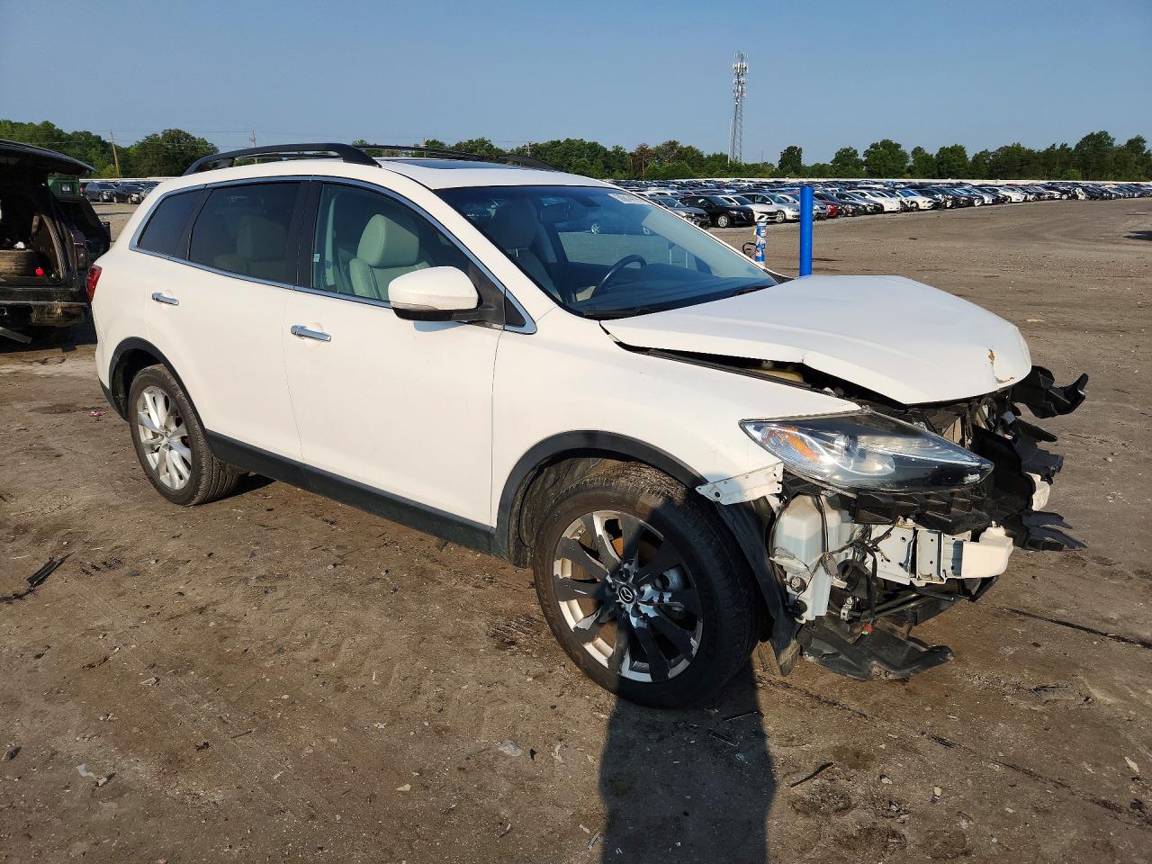2015 Mazda Cx-9 Grand Touring White vin: JM3TB3DV1F0462176