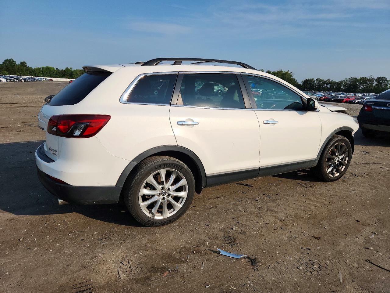 2015 Mazda Cx-9 Grand Touring White vin: JM3TB3DV1F0462176