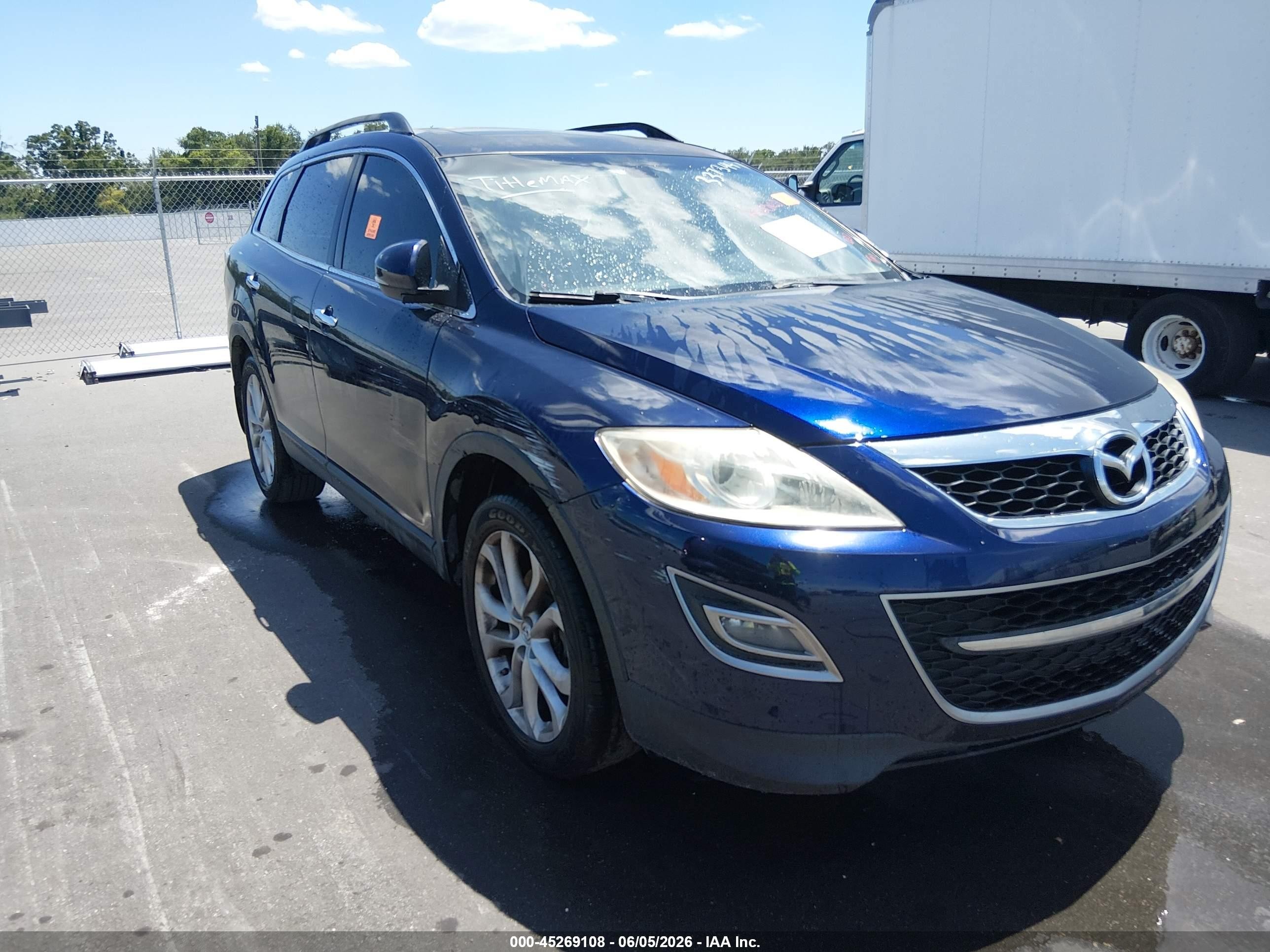 2012 Mazda Cx-9 Grand Touring Blue vin: JM3TB3DV2C0337344