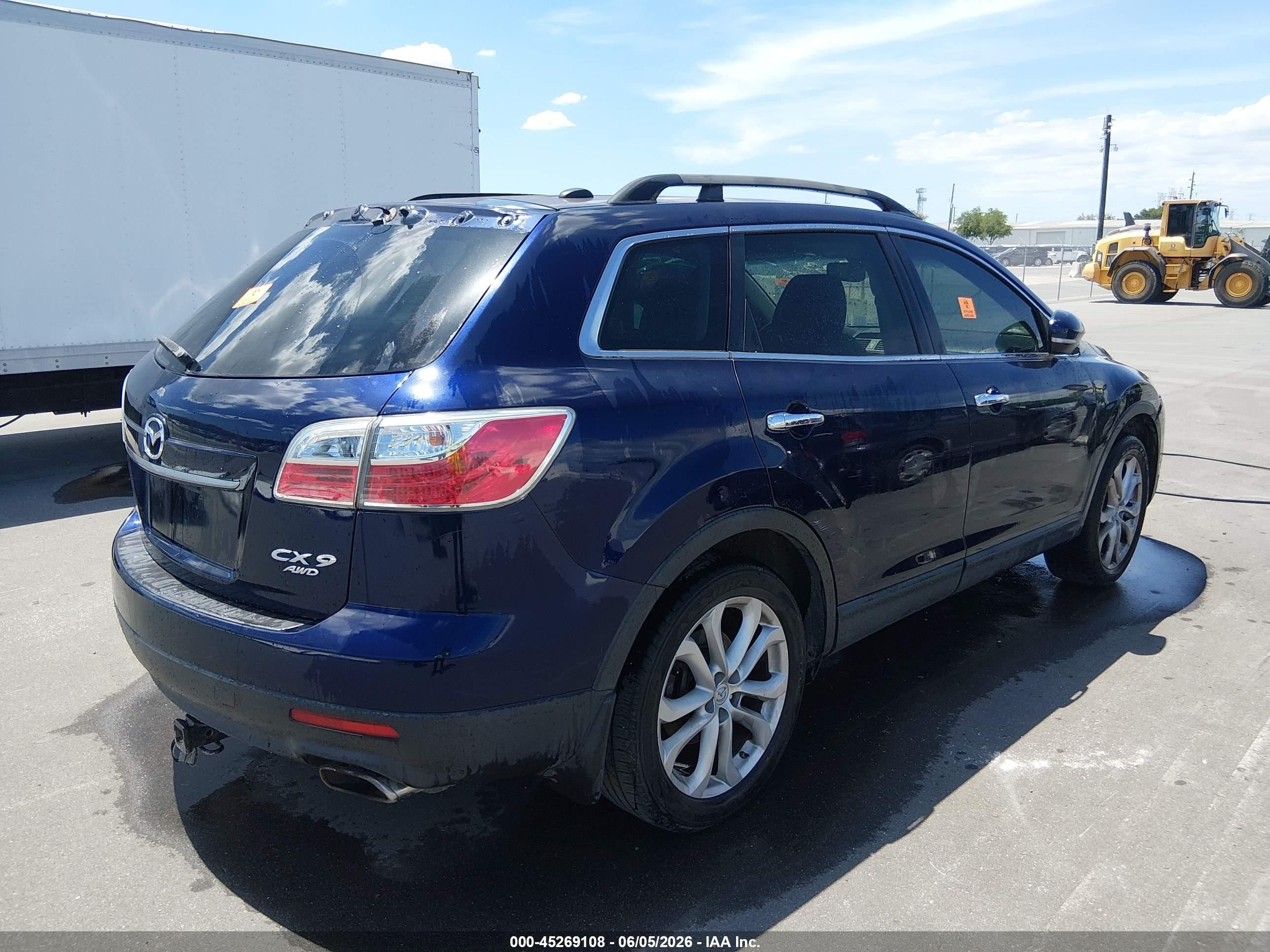 2012 Mazda Cx-9 Grand Touring Blue vin: JM3TB3DV2C0337344