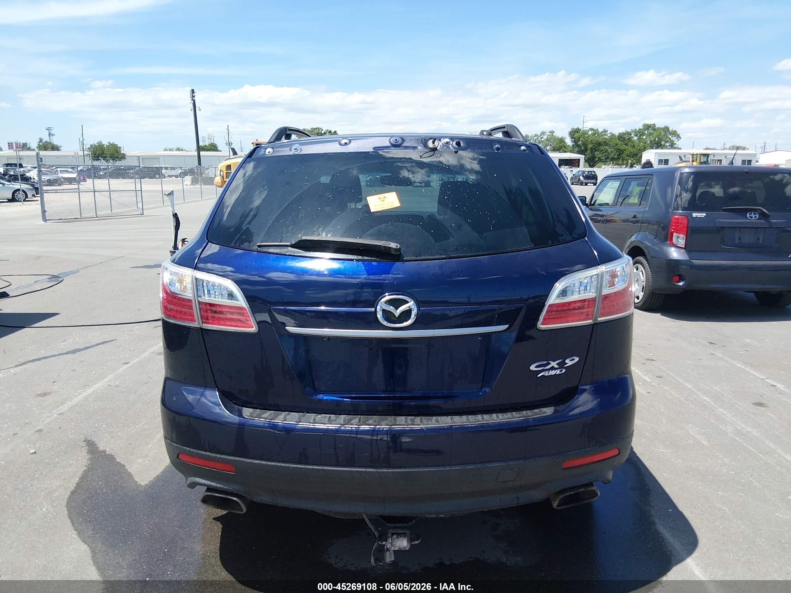 2012 Mazda Cx-9 Grand Touring Blue vin: JM3TB3DV2C0337344
