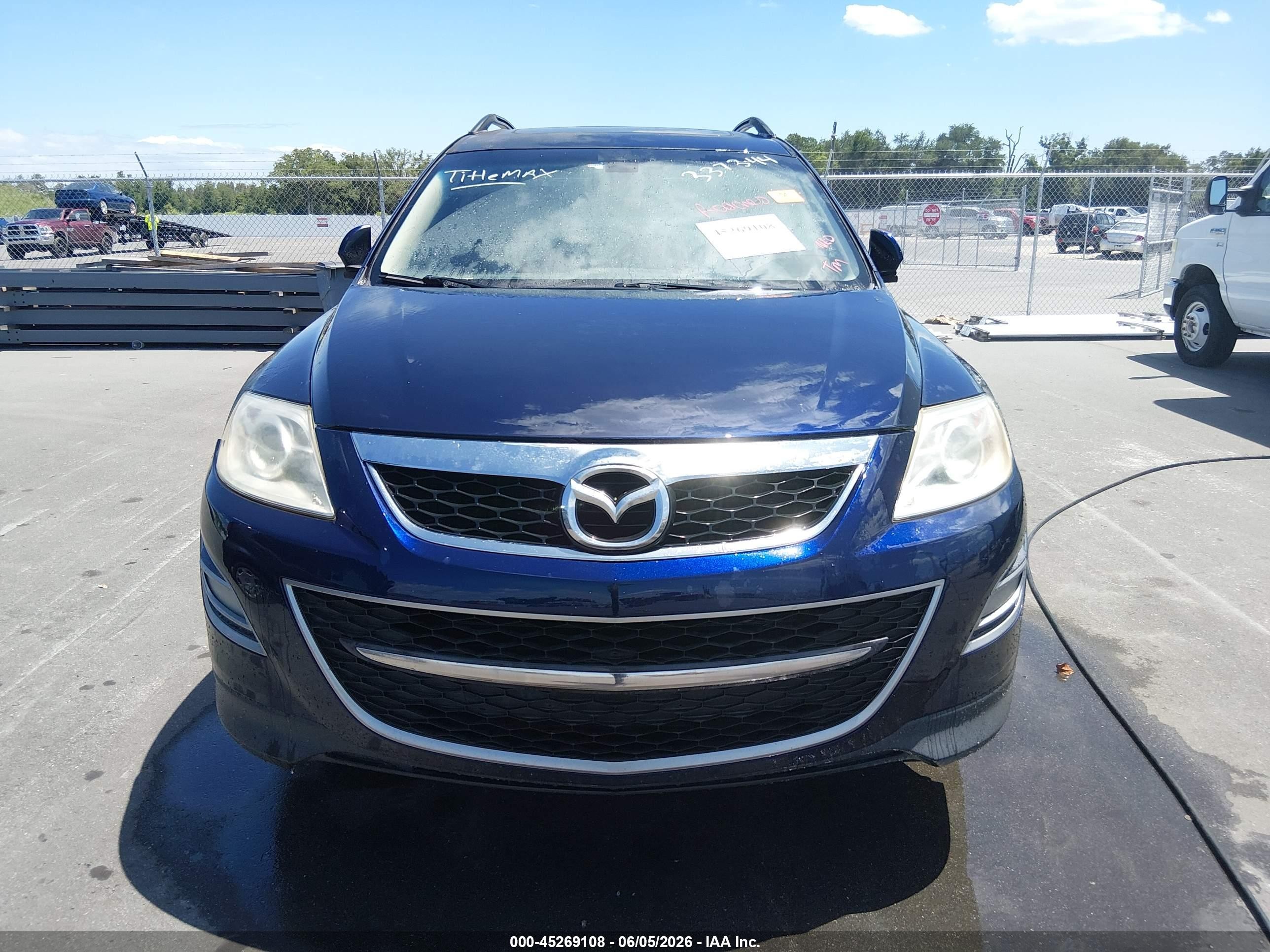 2012 Mazda Cx-9 Grand Touring Blue vin: JM3TB3DV2C0337344
