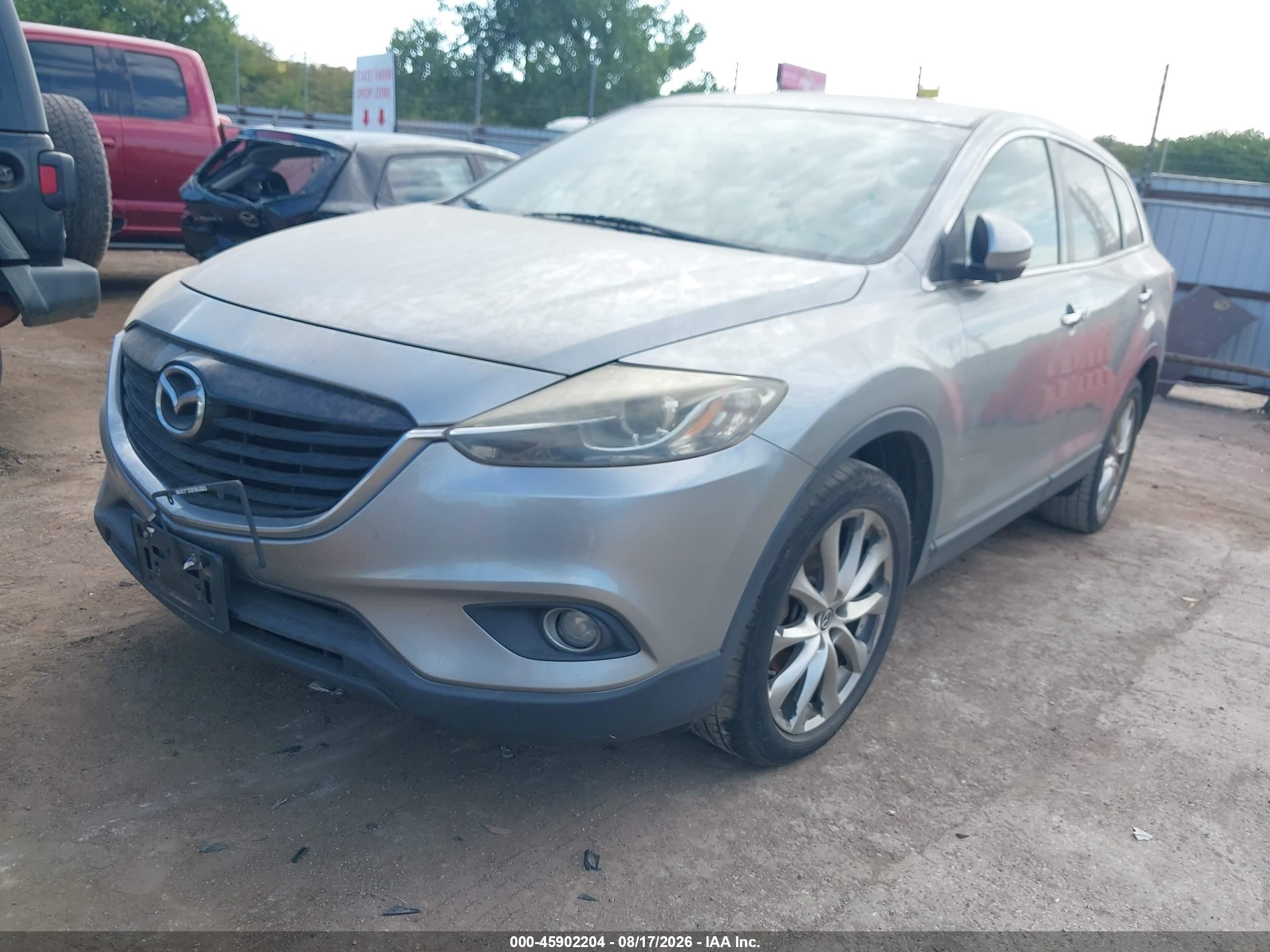 2014 Mazda Cx-9 Grand Touring Silver vin: JM3TB3DV2E0426284