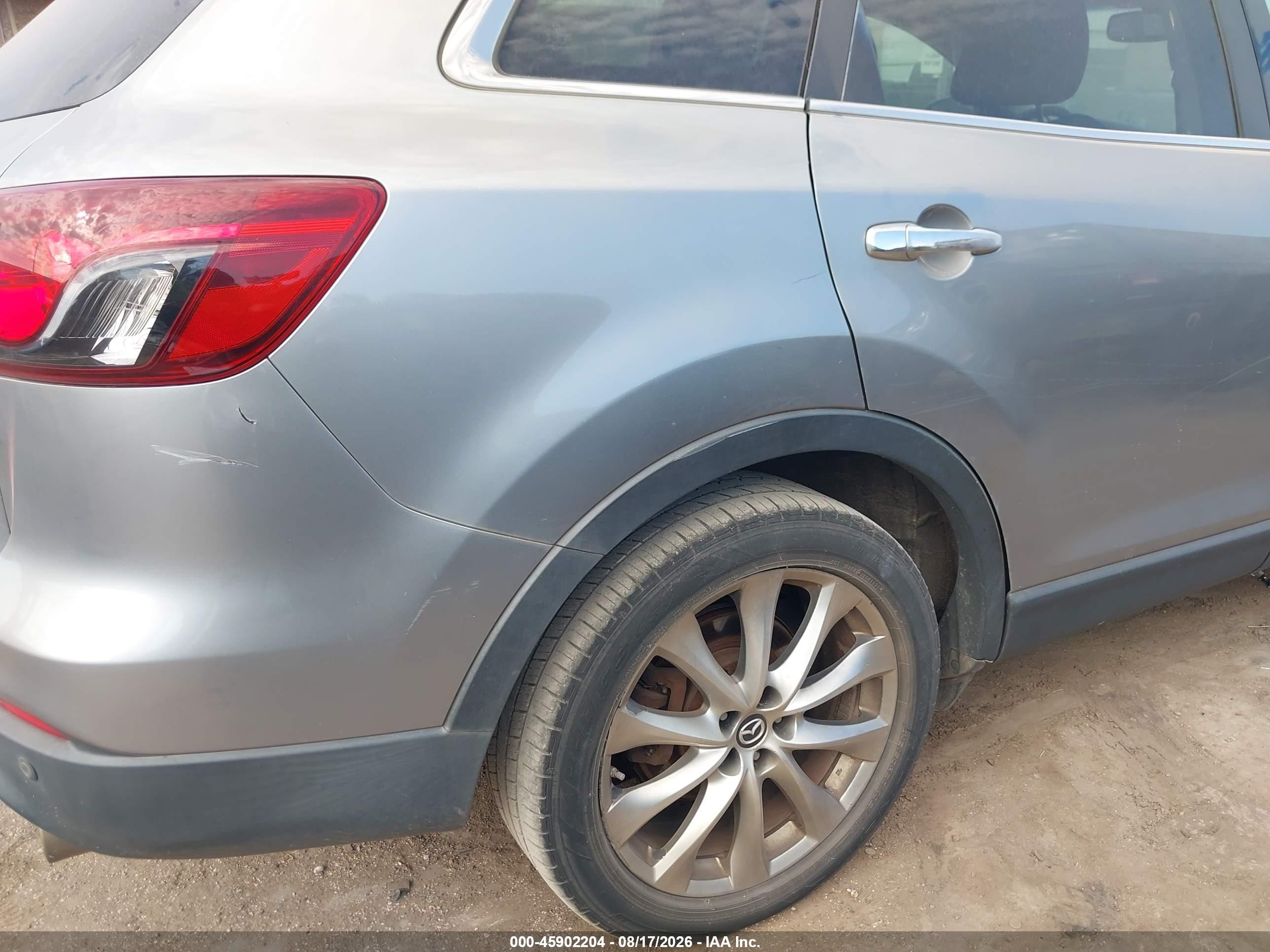 2014 Mazda Cx-9 Grand Touring Silver vin: JM3TB3DV2E0426284